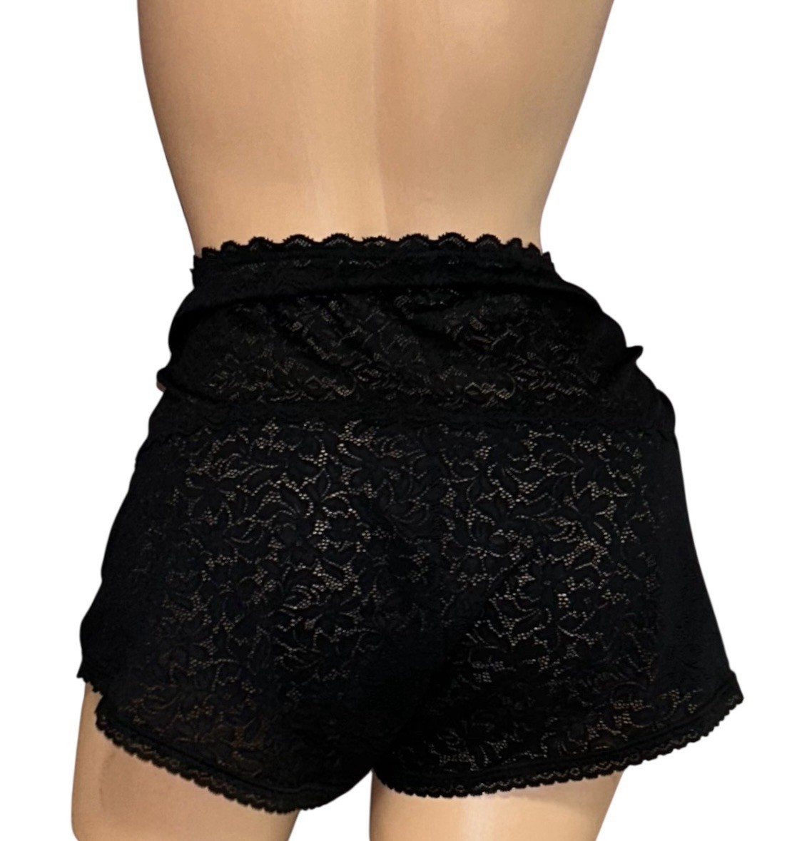 TORRID CURVE Black Silky Sheer Lace Nylon Panties Womens 5 NWOT