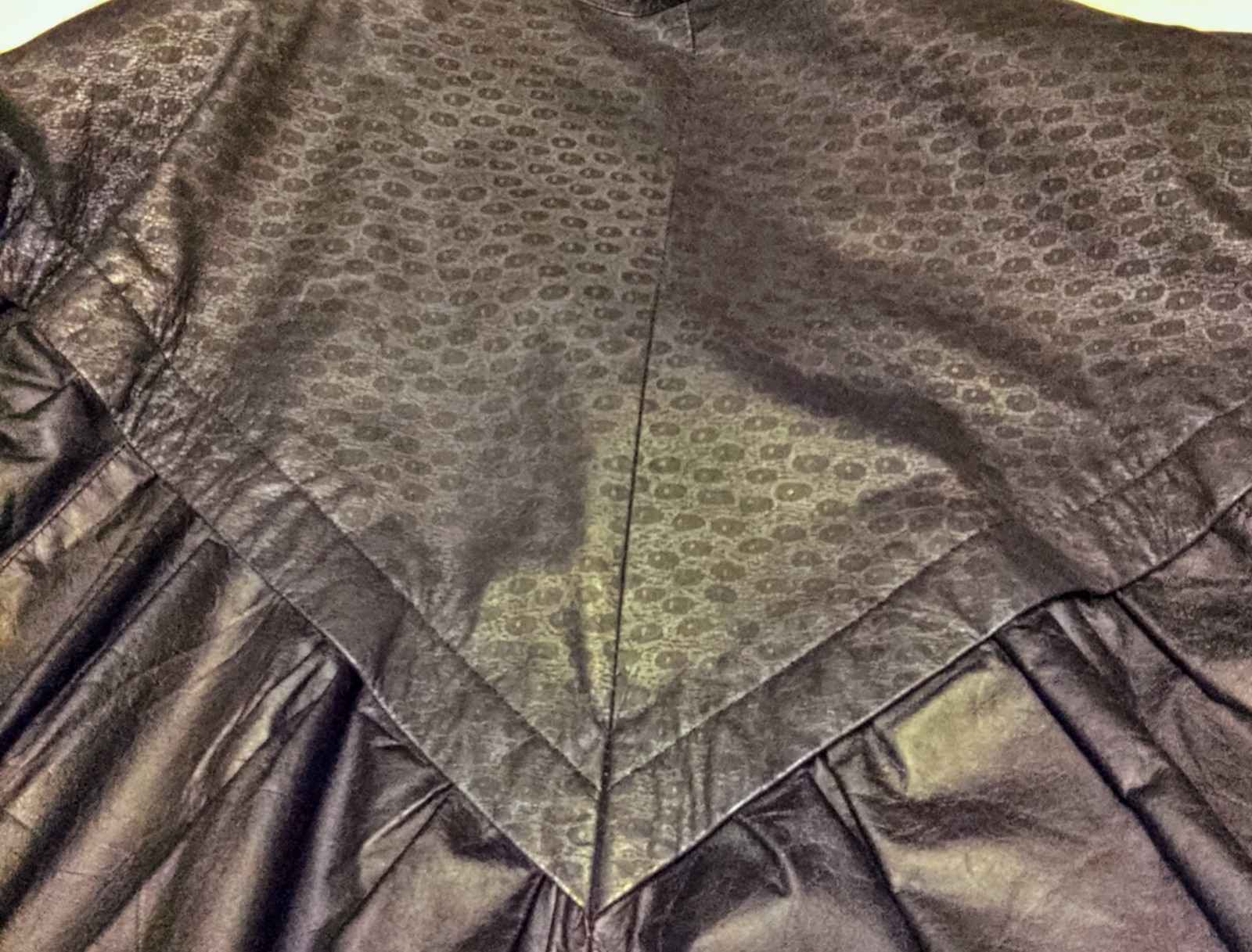 Glampier Womens Leather 80s Jacket Leopard Print Black Small Bomber Biker Rocker