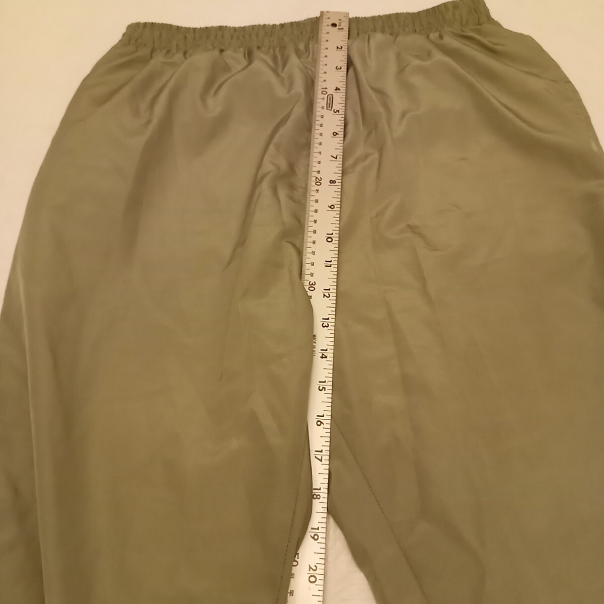 Out Brook Silk Green Pants Hip Hop Track Suit Pants SZ L Vintage 80s Style