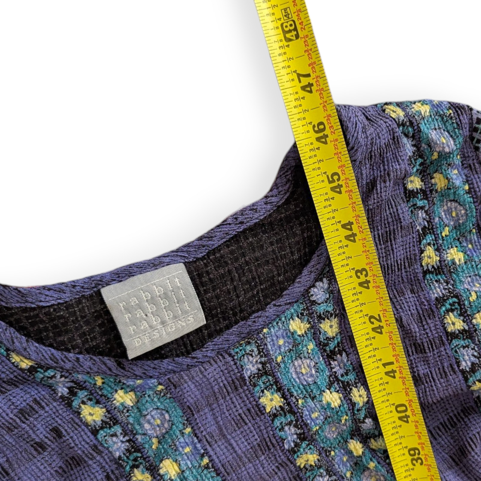 Rabbit Designs Dress Purple Short Sleeve Maxi Layered Round Neck Rayon Sz S