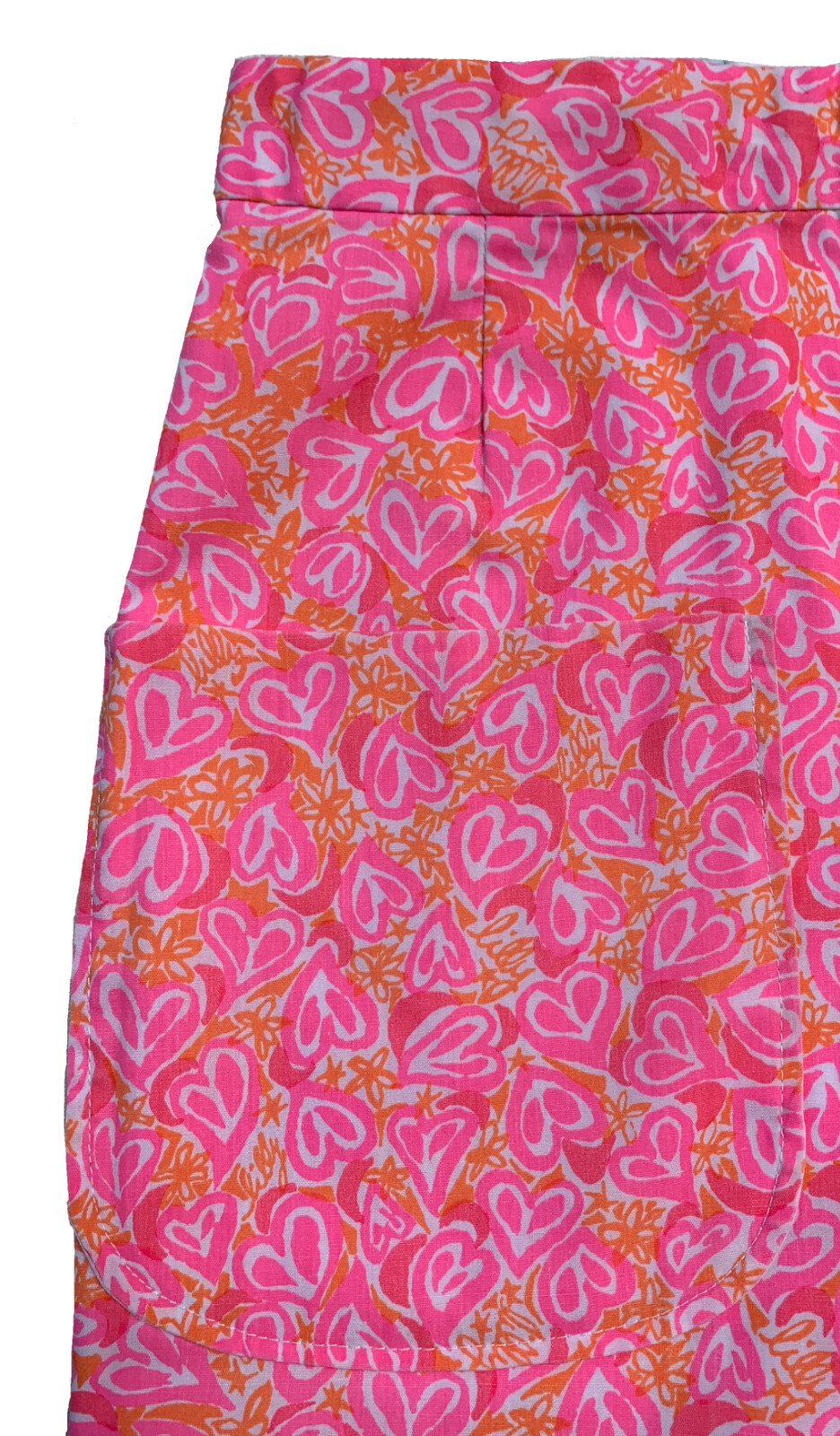 LILLY PULITZER Vintage 1960s Women’s Pink Heart Orange Flower Pants – Sz XS/S