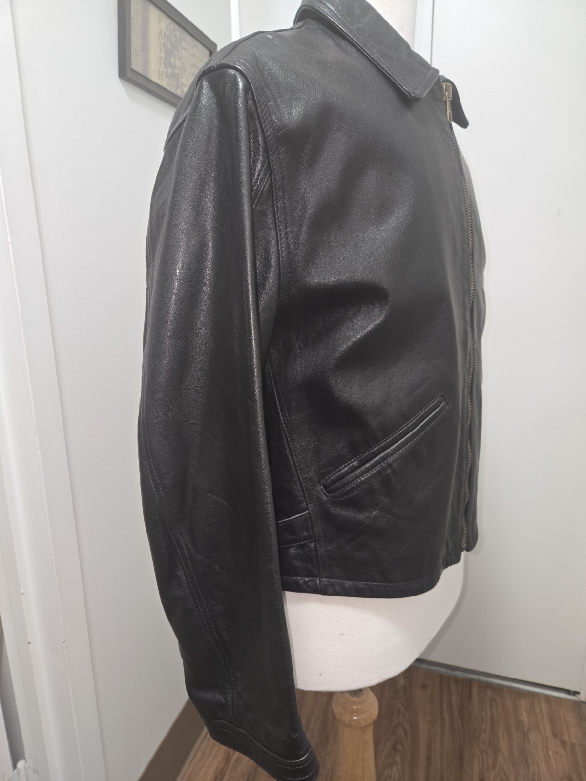 Vera Pelle Italy Leather Car Jacket Size Eur 54