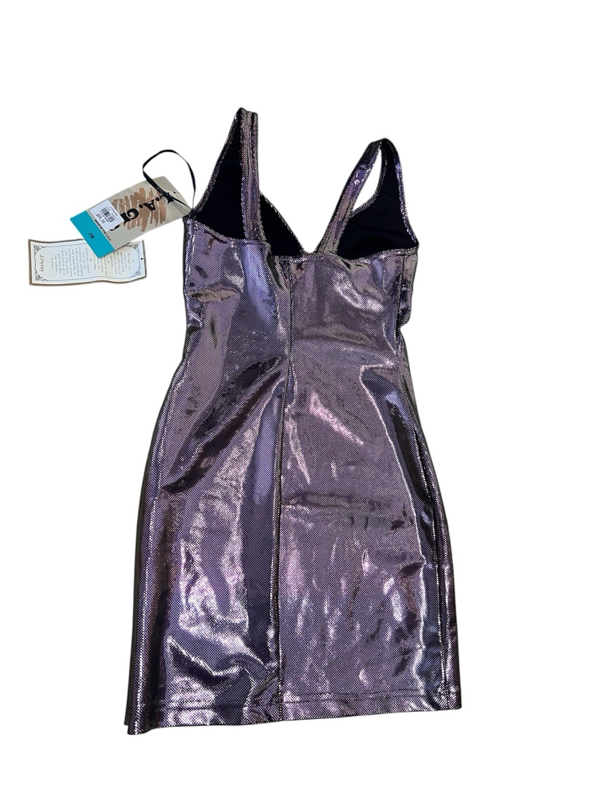 Vintage 90’s L.A Glo Shimmer Purple Dress Club Dance | Size 7-8 | New With Tags