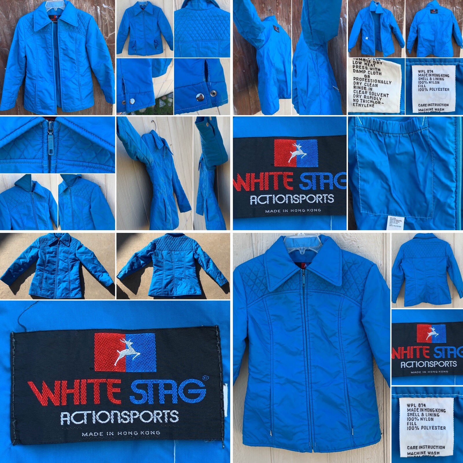 Vintage White Stag Action Sports Jacket Ladies Ski 70s 80s 1970s S or M