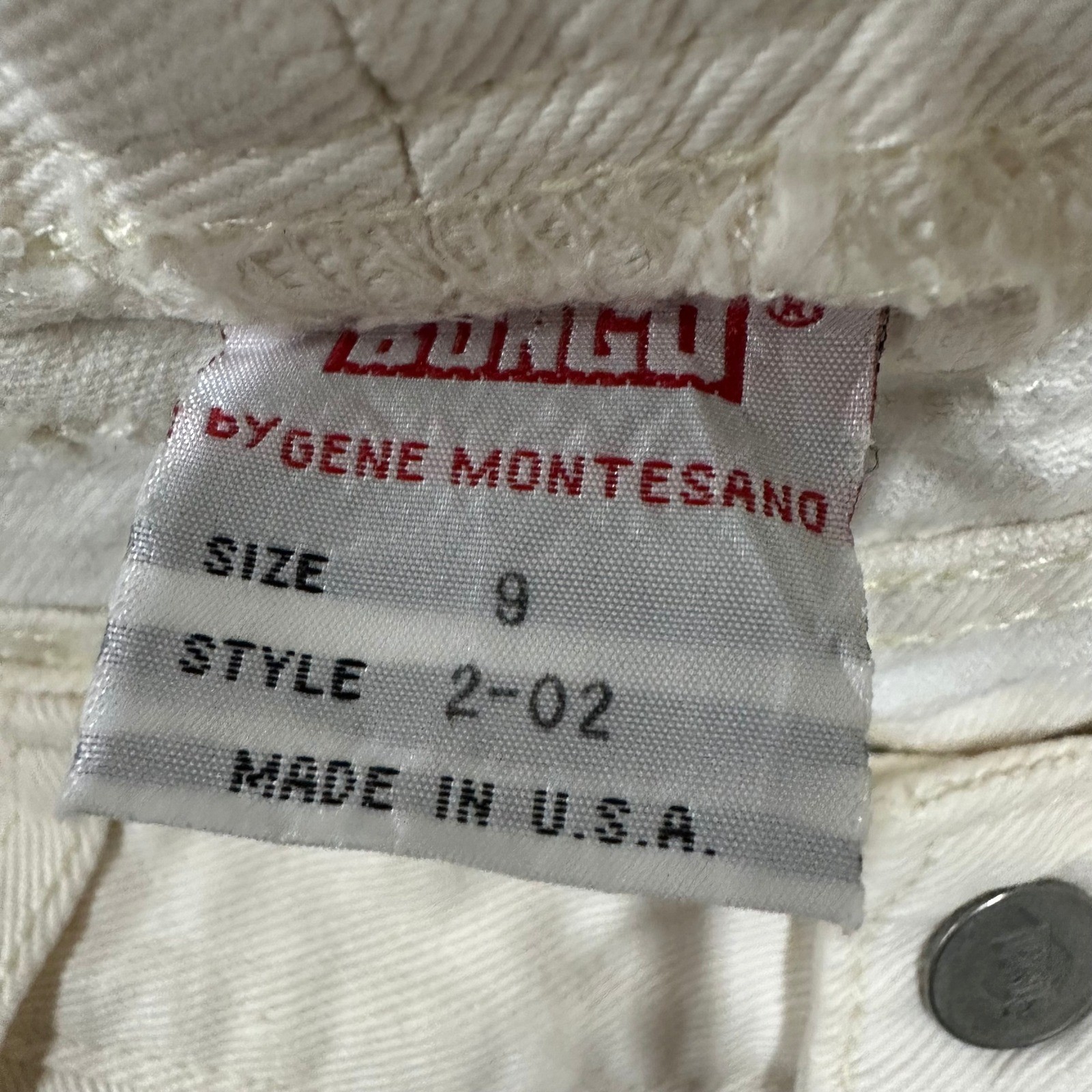Bongo Shorts Womens Size 9 Ivory Denim High Waisted Cuffed Cotton Made in USA