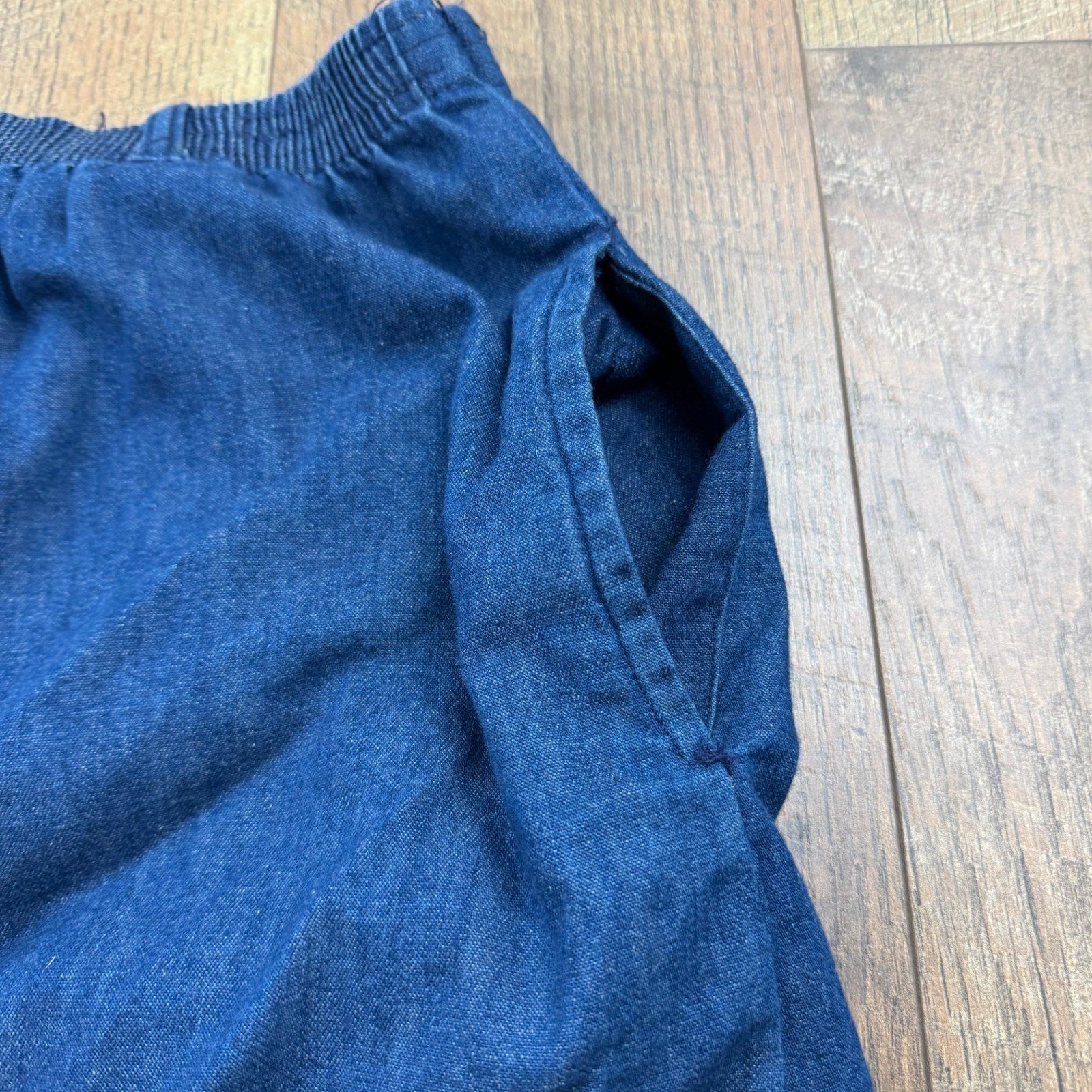 Vintage Prestige of Boston Navy Blue Elastic Waist Shorts Size 8
