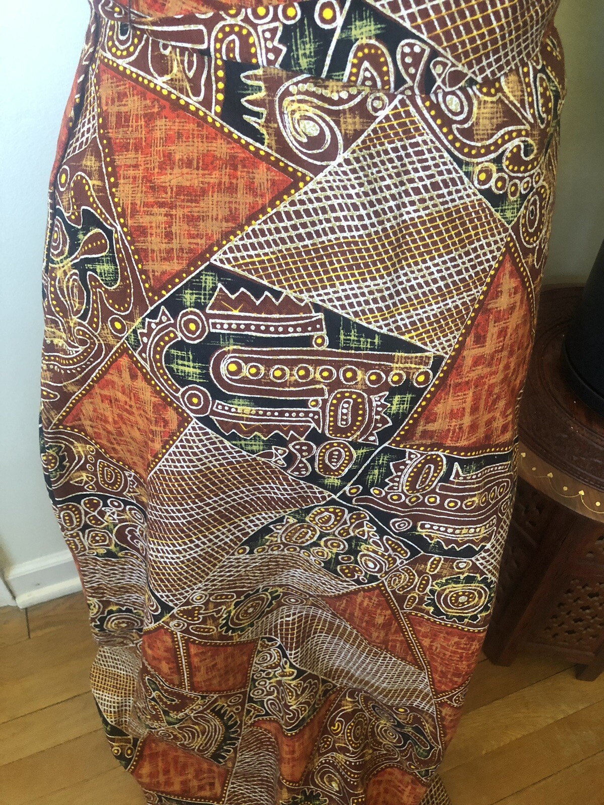 1960’s Mid Century Tribal Print Maxi Skirt