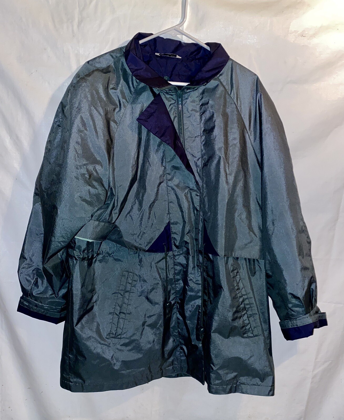 CLEAN 1990’s CURRENT SEEN Sz LG NYLON WINDBREAKER JACKET w/REMOVABLE LINER