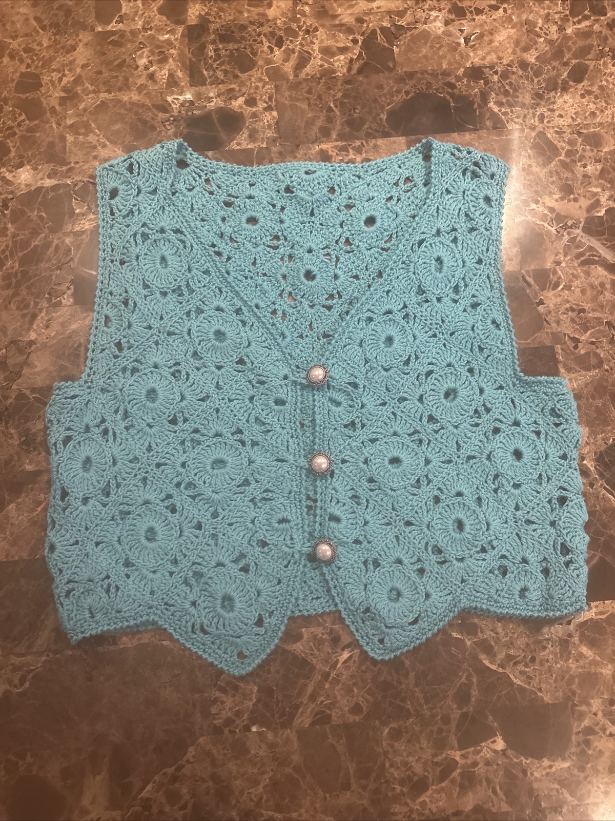 Vintage Crochet Sweater Vest XS/S/M? Boho Kawaii Top Festival Fairy Whimsy CUTE!