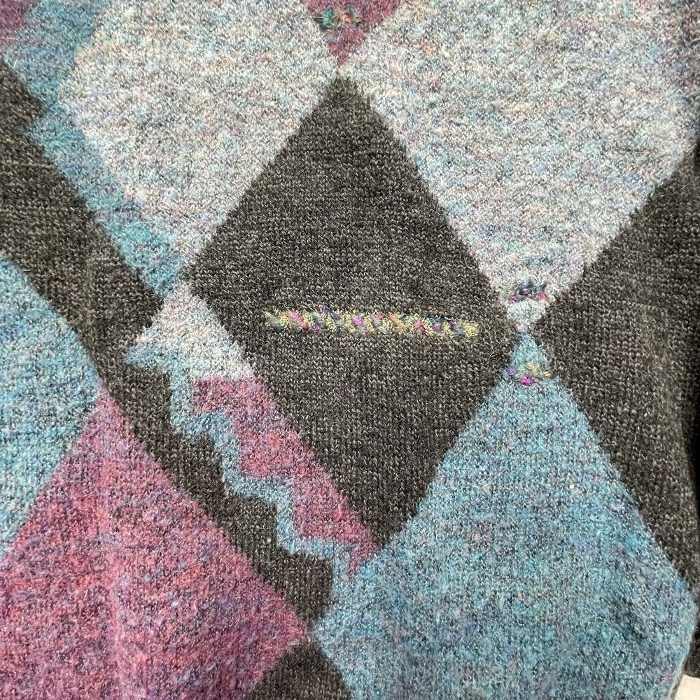 VTG Mayser Multicolor Geometric Sweater Women’s Large Wool Alpaca Mohair Blend