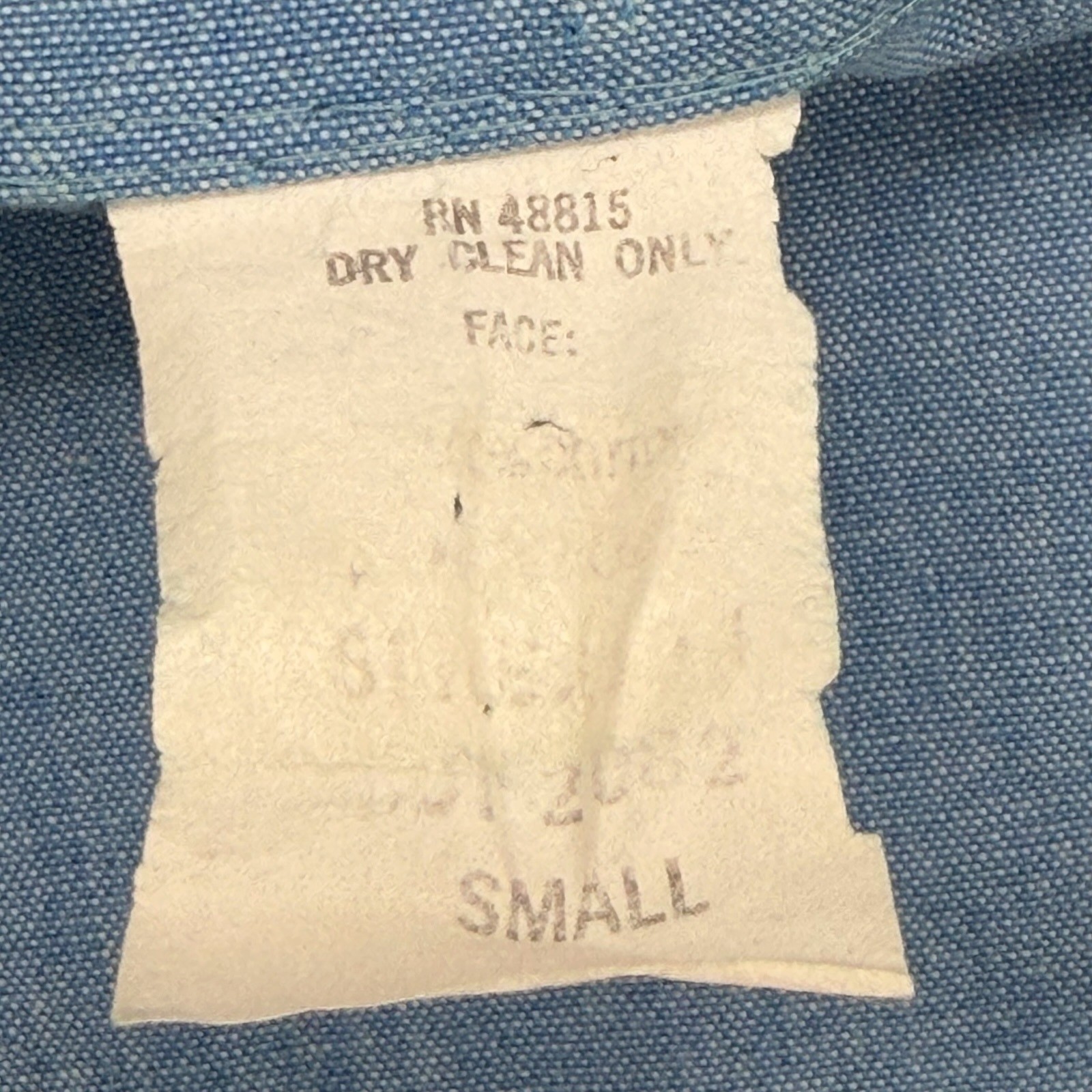 Vintage Chambray Toggle Coat Jacket Wooden Rope Lagenlook Coastal Womens Small