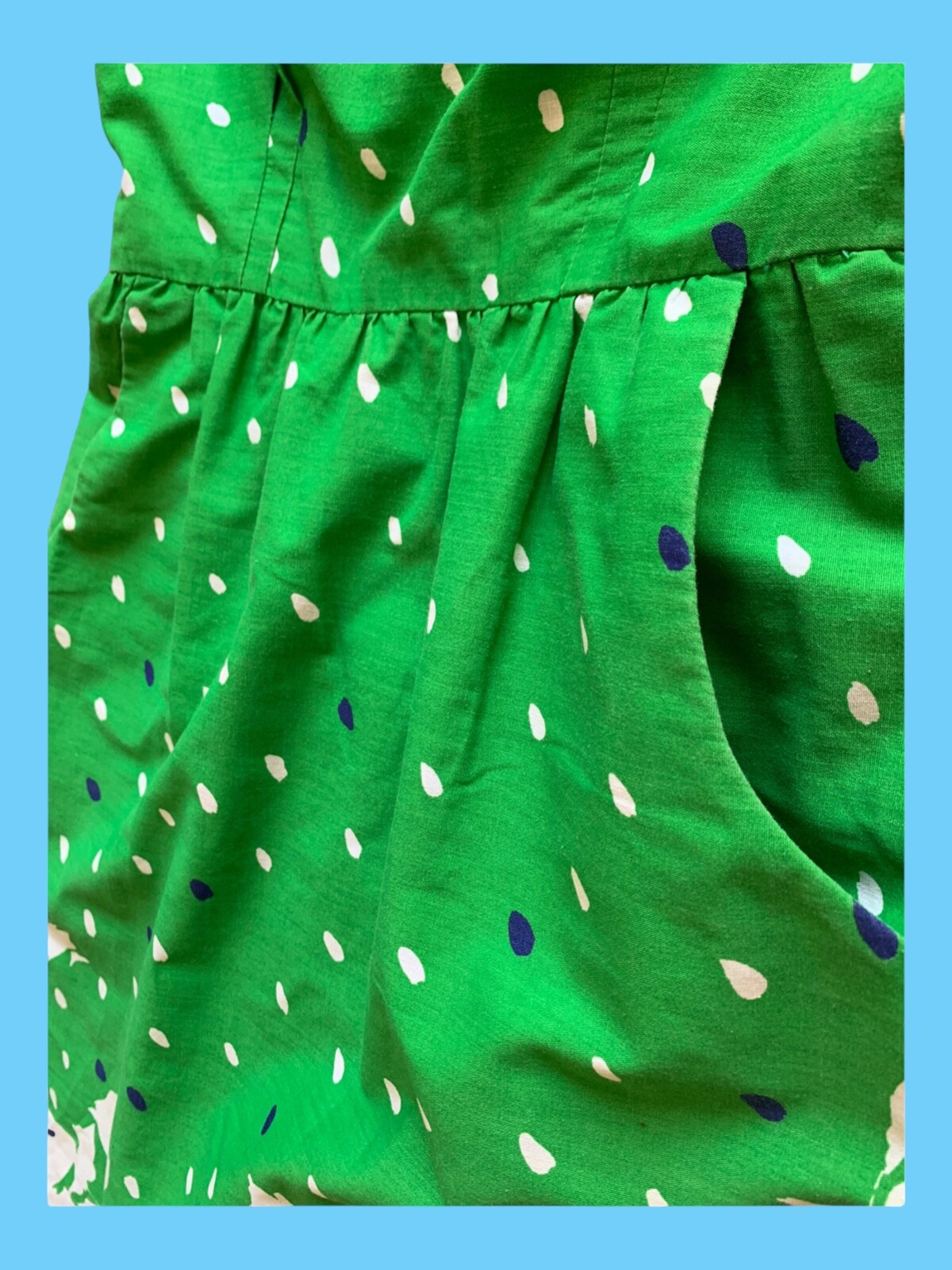 1970’s POSH by Jay Anderson True Vintage Green Cotton Dress