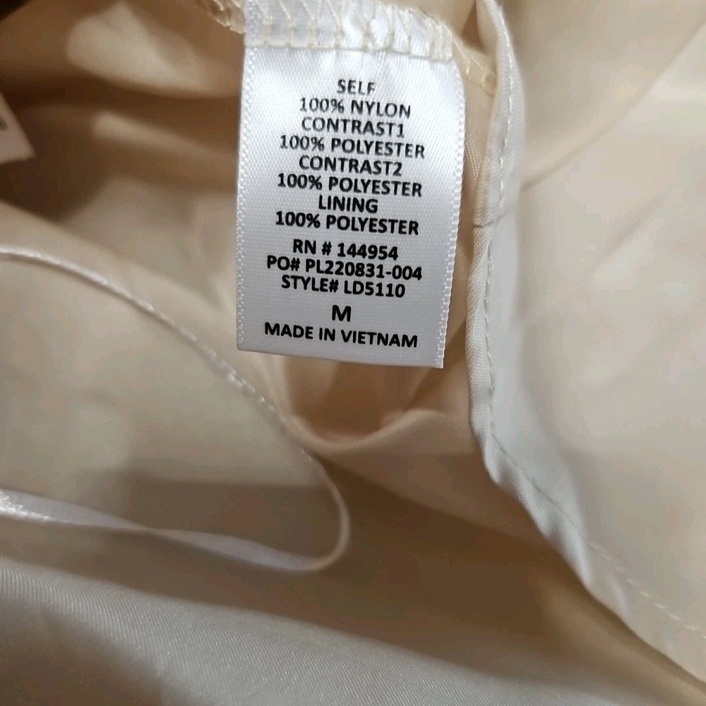 NWT Luxxel Elegant Ivory Glitter Overlay Deep V-Neck Dress Women’s Wedding Small