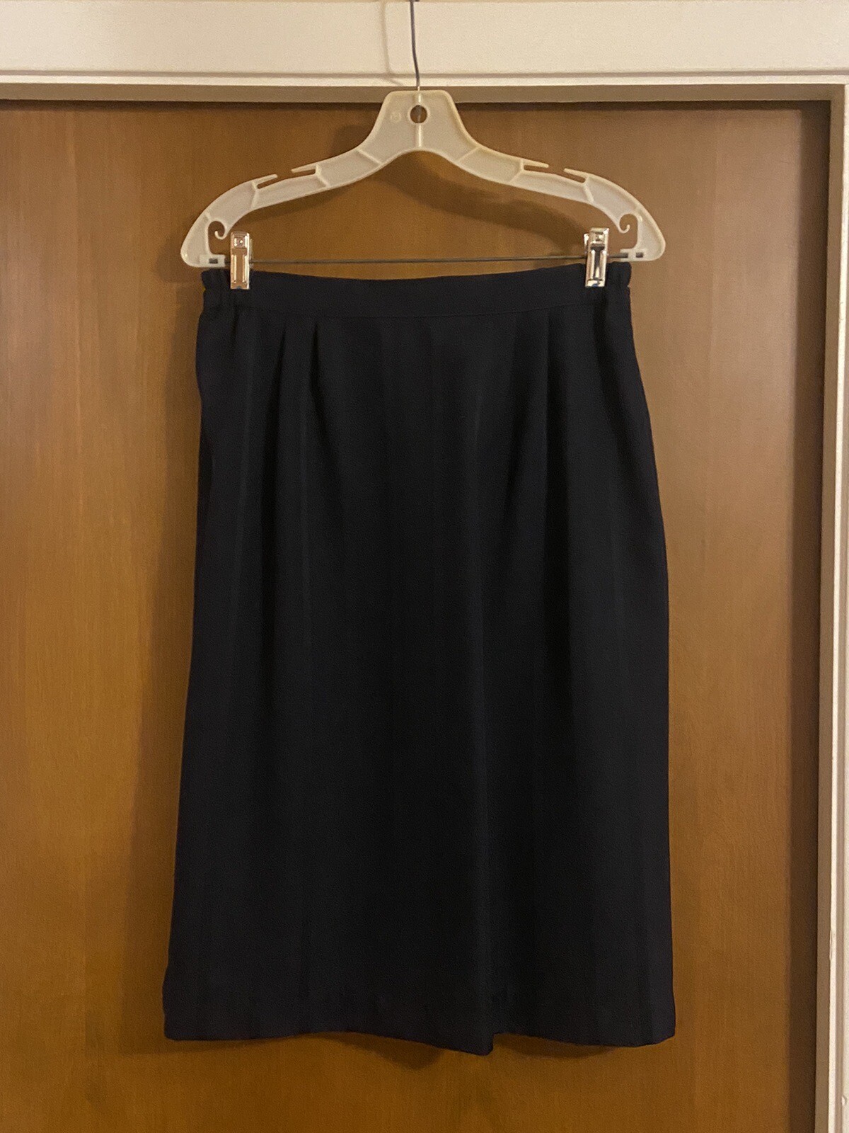 Vintage Chad Stevens Skirt Suit Women’s 14 Navy Career Retro USA Made NWT