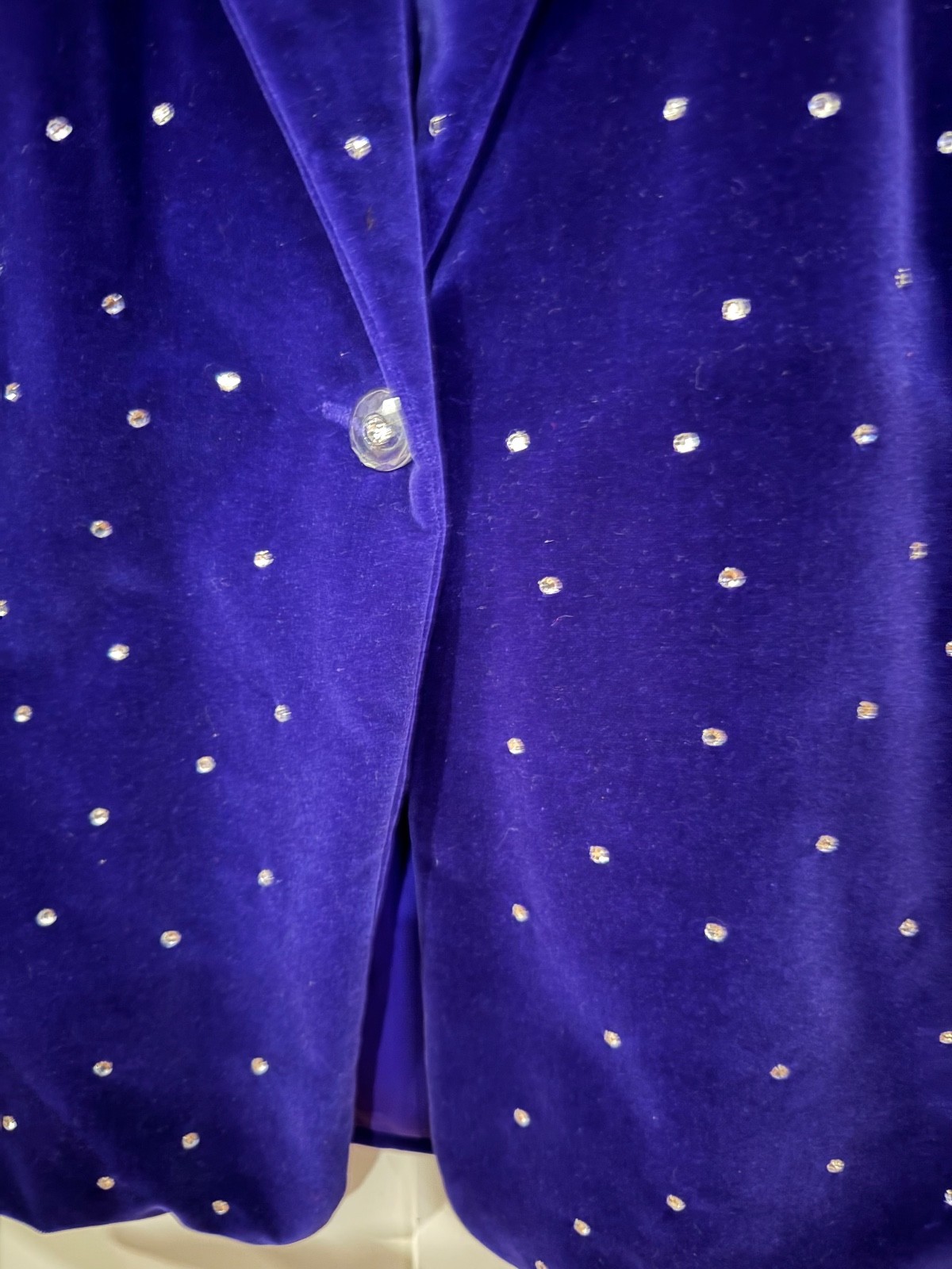 Vintage 80’s & 90’s Purple Velvety Blazer Excellent Condition xs/small Vtg