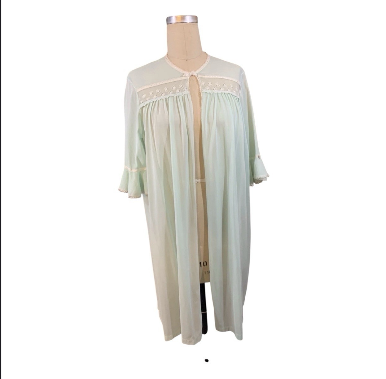 Vintage Nightgown Cover Mint Green Large
