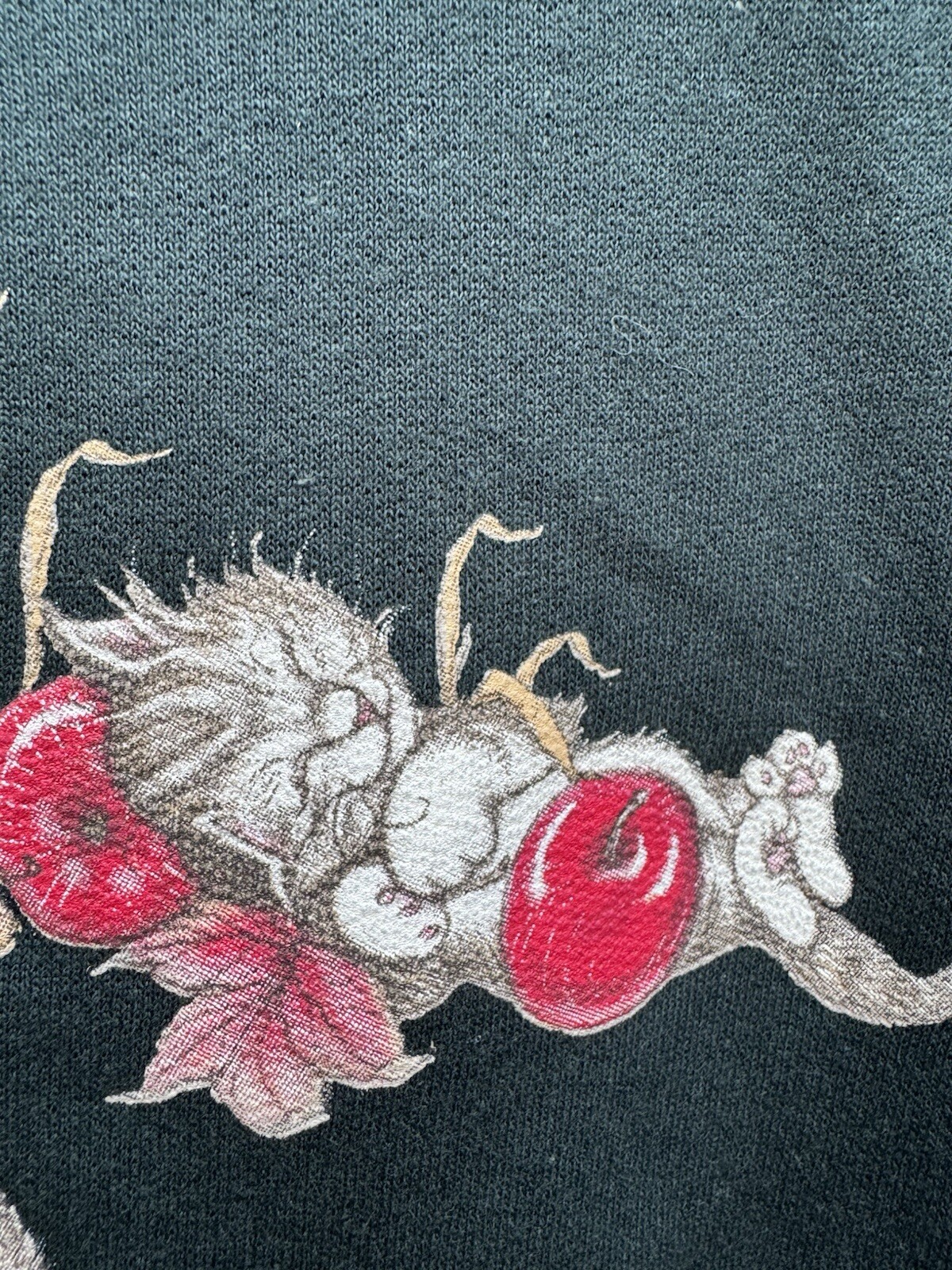 Vintage Kitten Puppy Dogs Cats Sweatshirt 80s 90s Apple Harvest Grannycore Fall