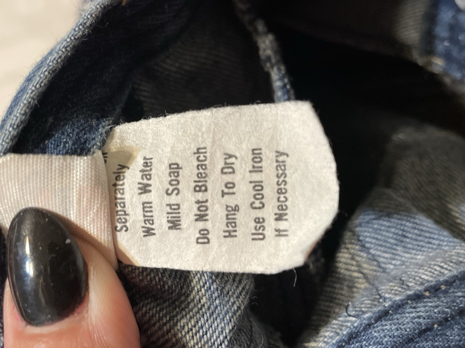 Paris Sasson Denim Jean Skirt MIDI Front Slit USA Union Tag 22-23” 00 Grunge