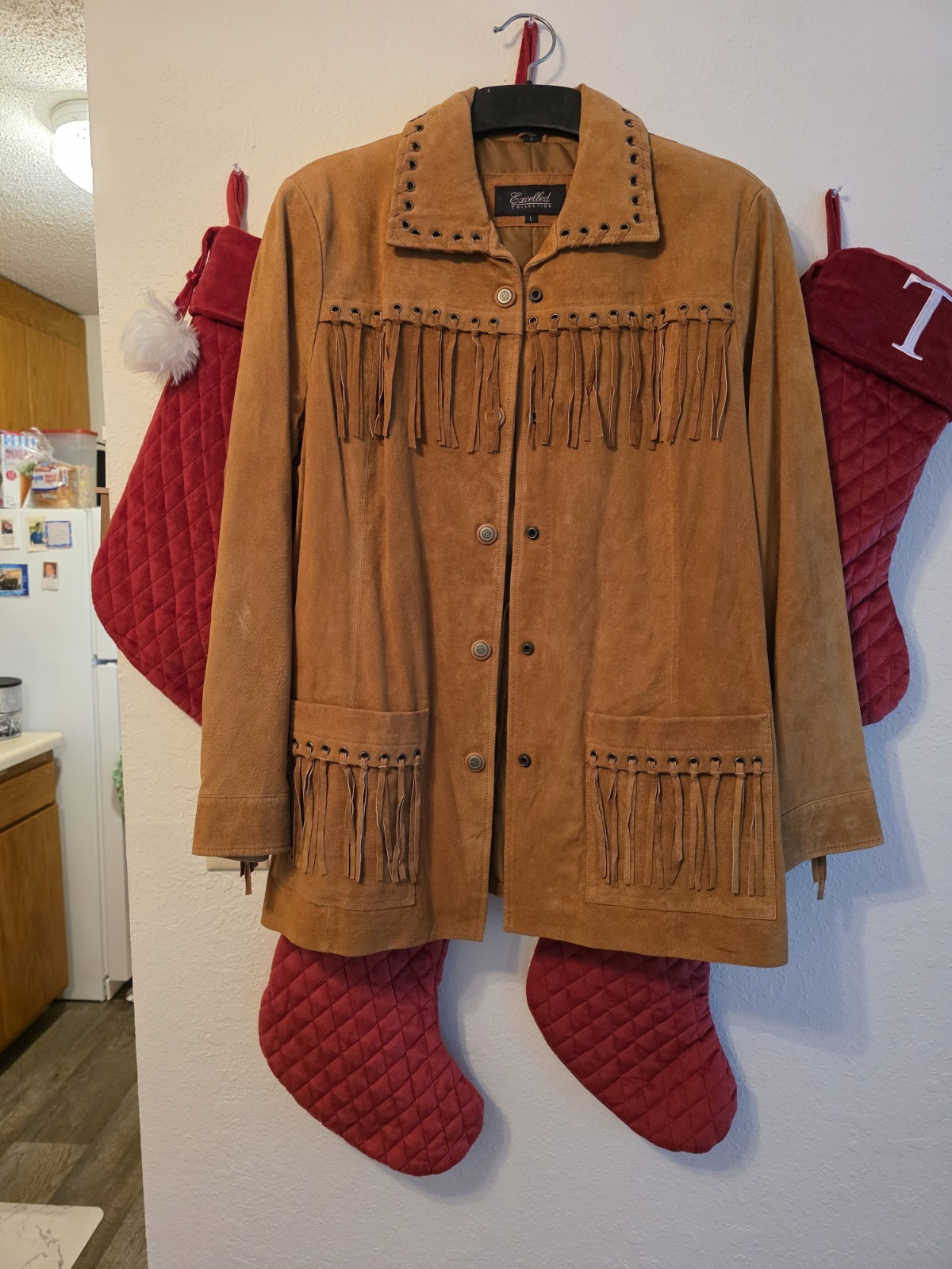 Vintage Women’s Jacket With Fringes New Size L 1972