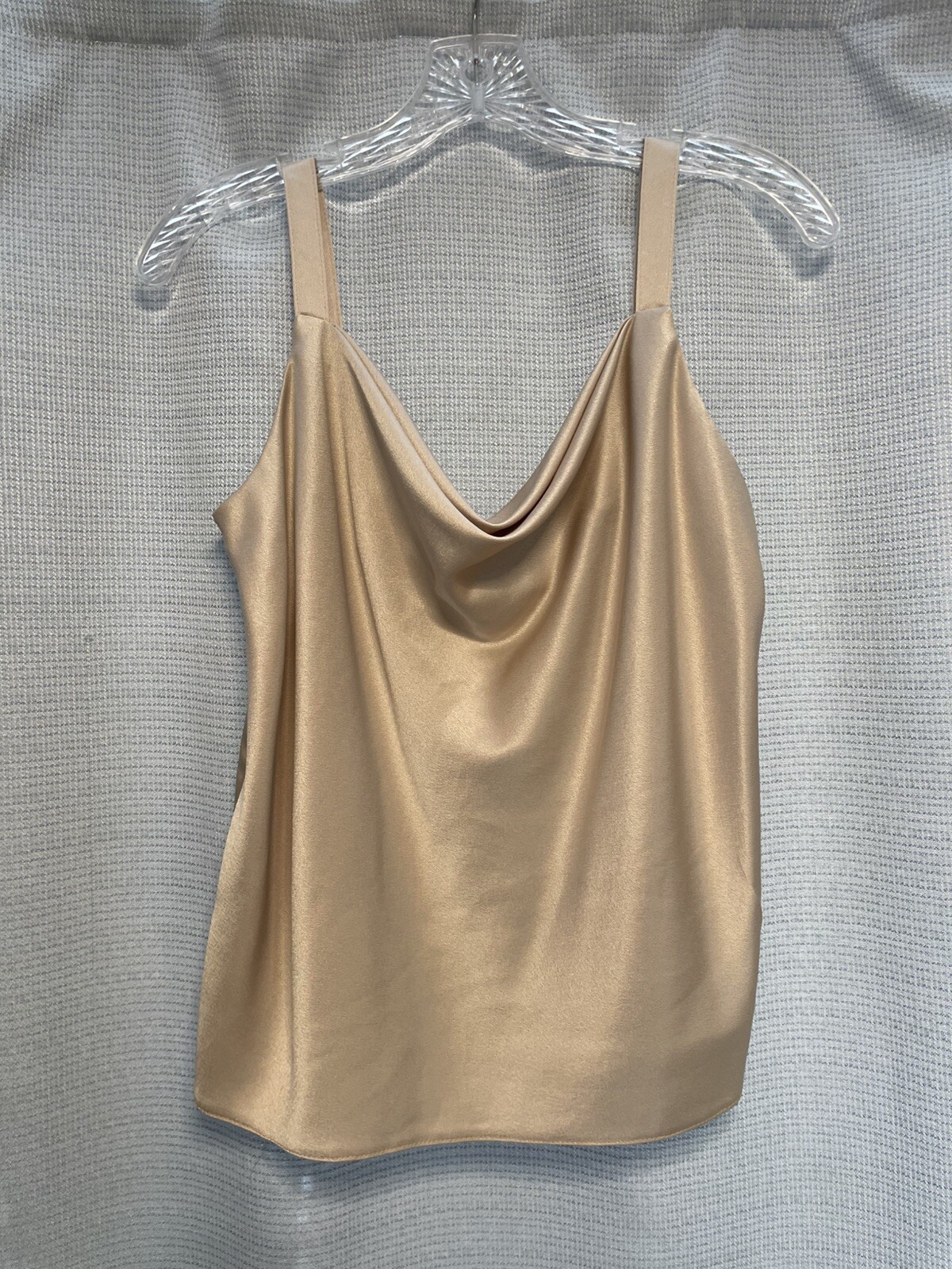 Vtg Caron Chicago Slip Skirt Camisole Blouse Top Sz 10 Champagne Gold USA Made