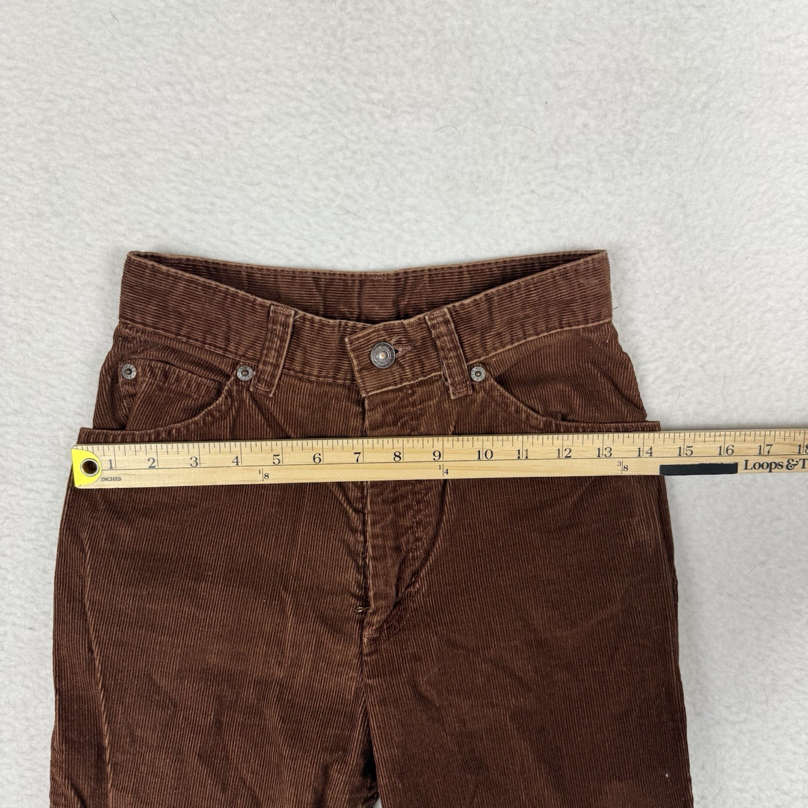Vintage 80s Levis Womens 5 (~25×30) Brown Corduroy Talon 42 Zip Pants 1985