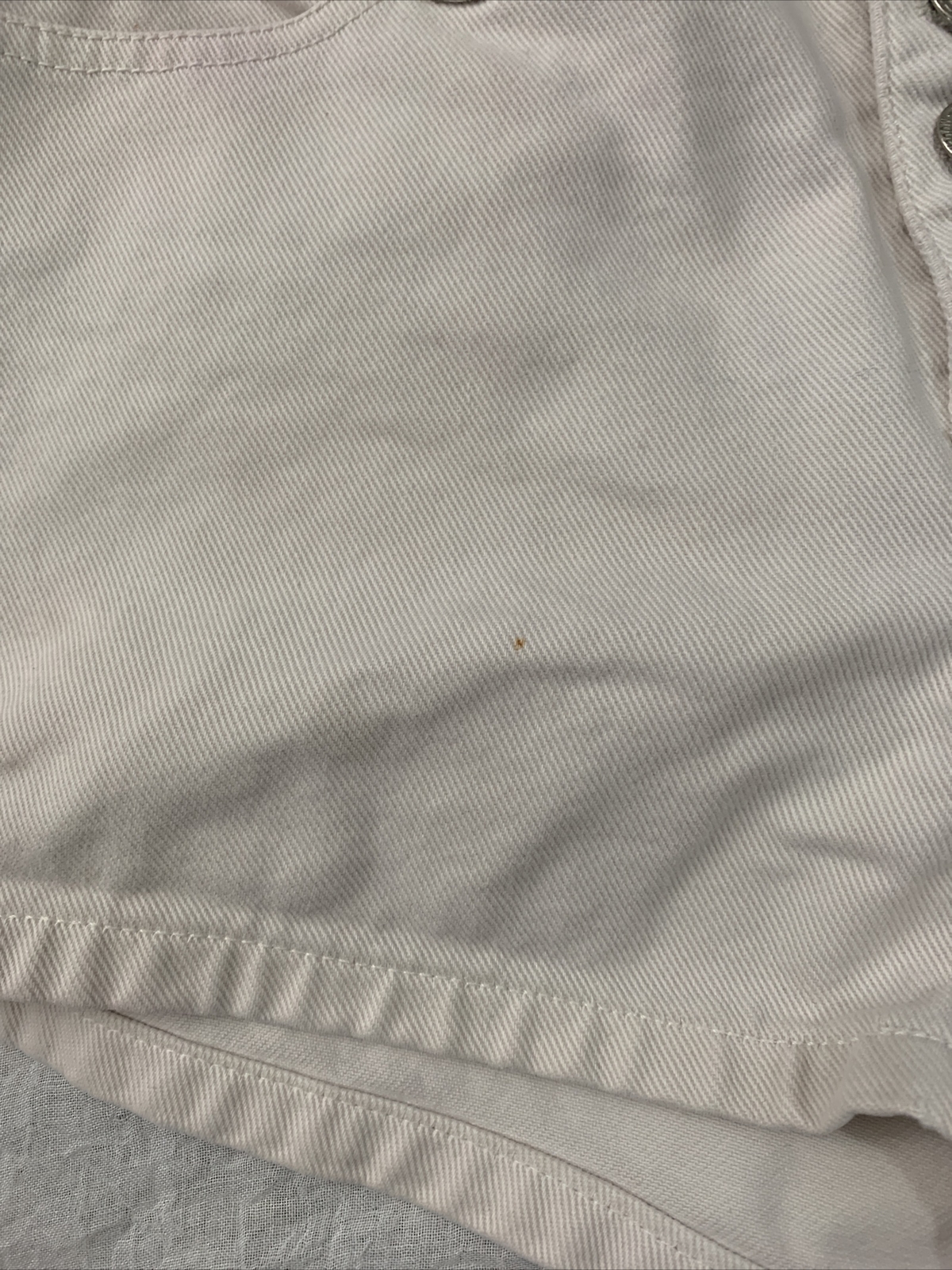 No Excuses Women’s Junior’s Size 5/6 White Denim Jean Shorts Button Fly Vintage