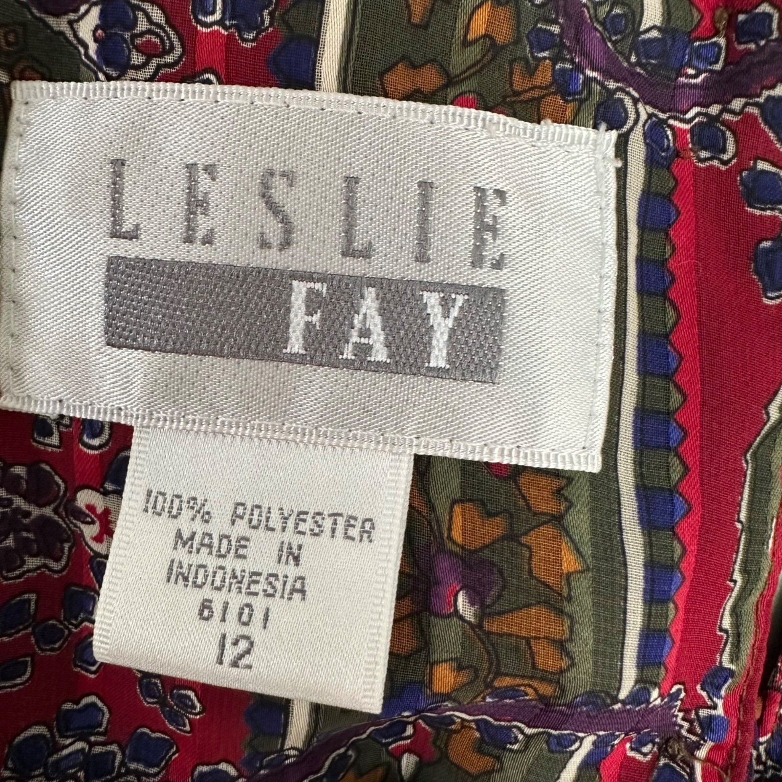 Vintage Leslie Fay Women’s 12 Resort Skirt Set Paisley Cruise Vacation Glam