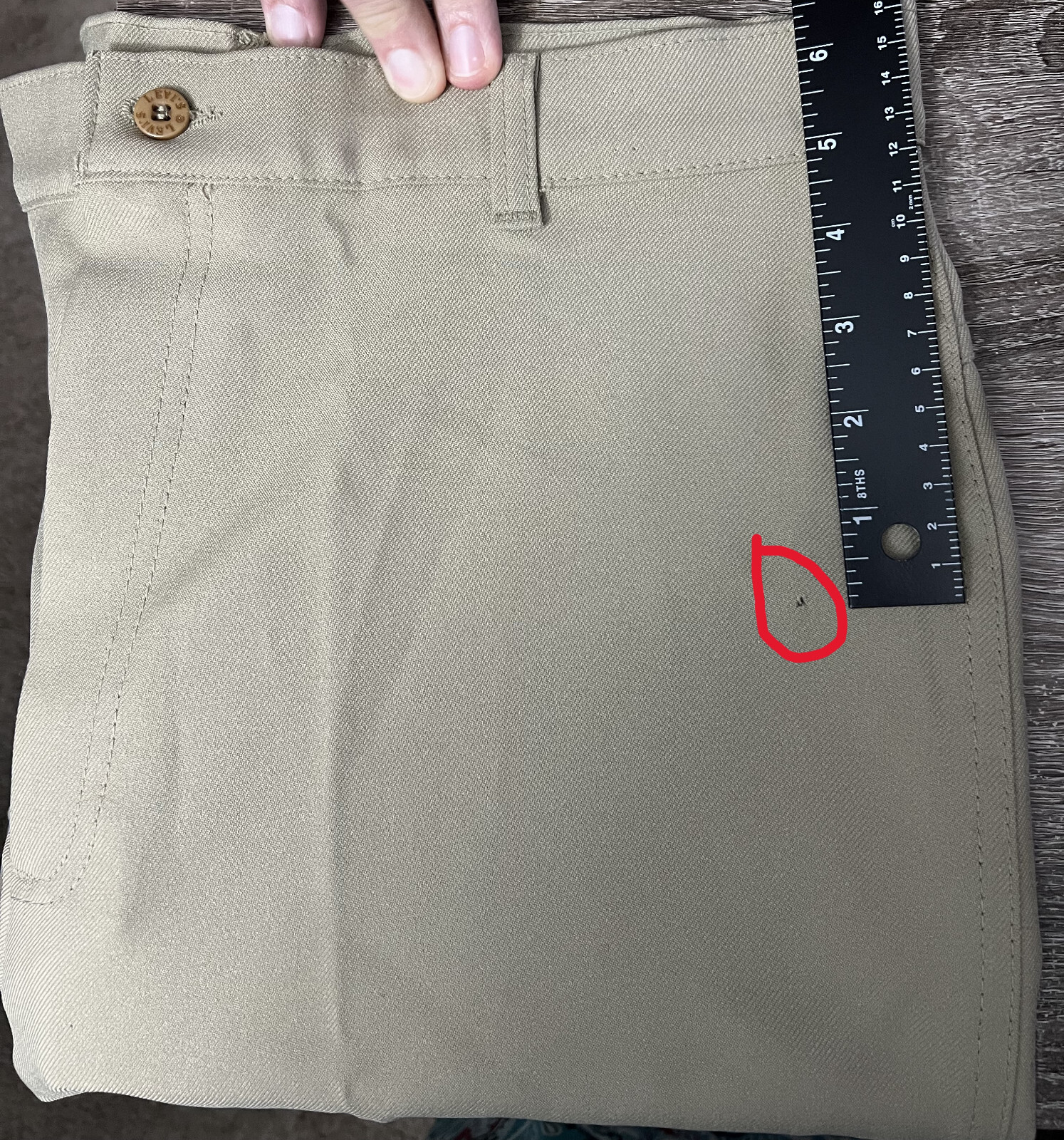 Vintage Levi’s 70s Bend Over Tan Polyester Pants Pockets 18 Levi READ