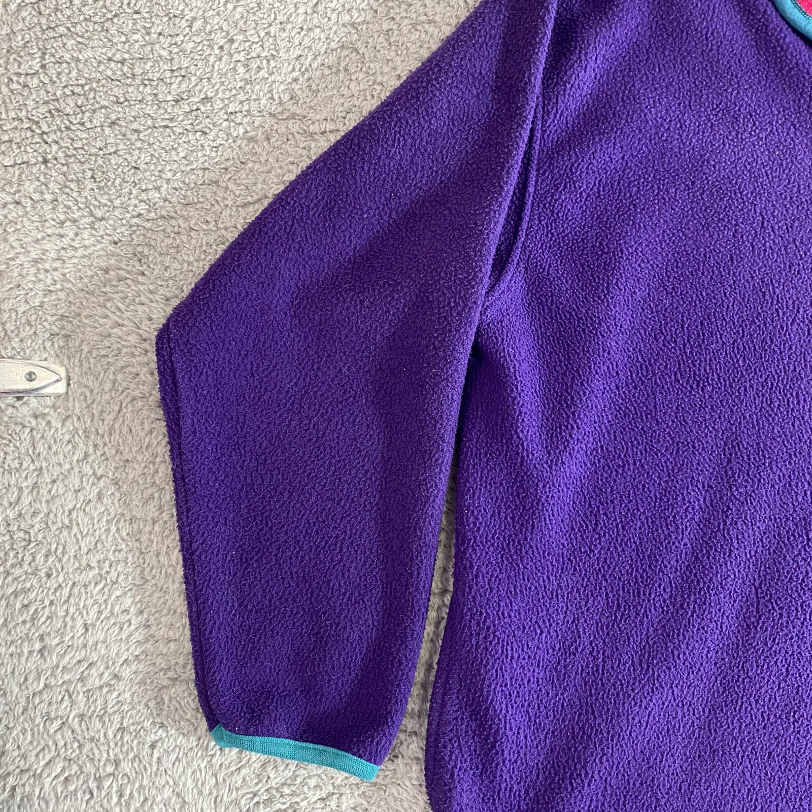 Vintage 90’s Venezia Vitale Fleece Jacket Women’s 14/16 Purple Pink Blue Zip