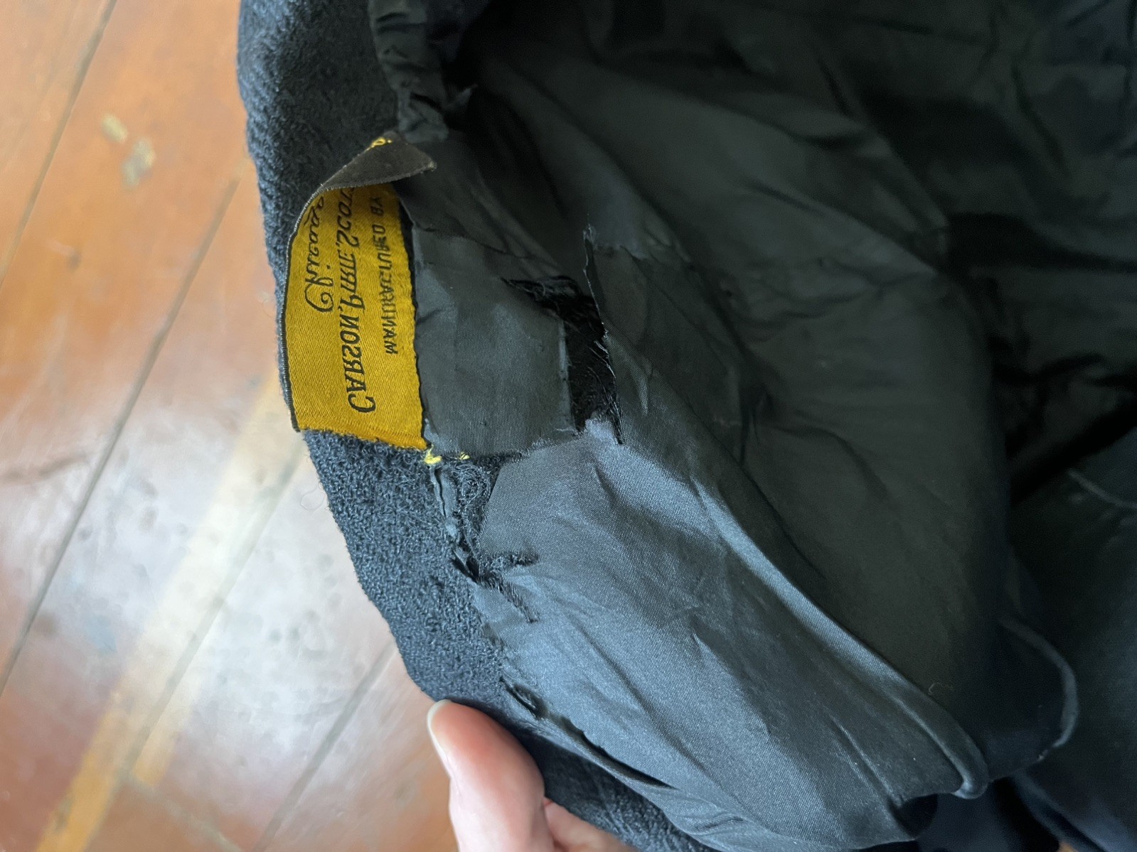 Antique Victorian Late 1800s Carson, Pirie, Scott & Co Black Wool Riding Jacket