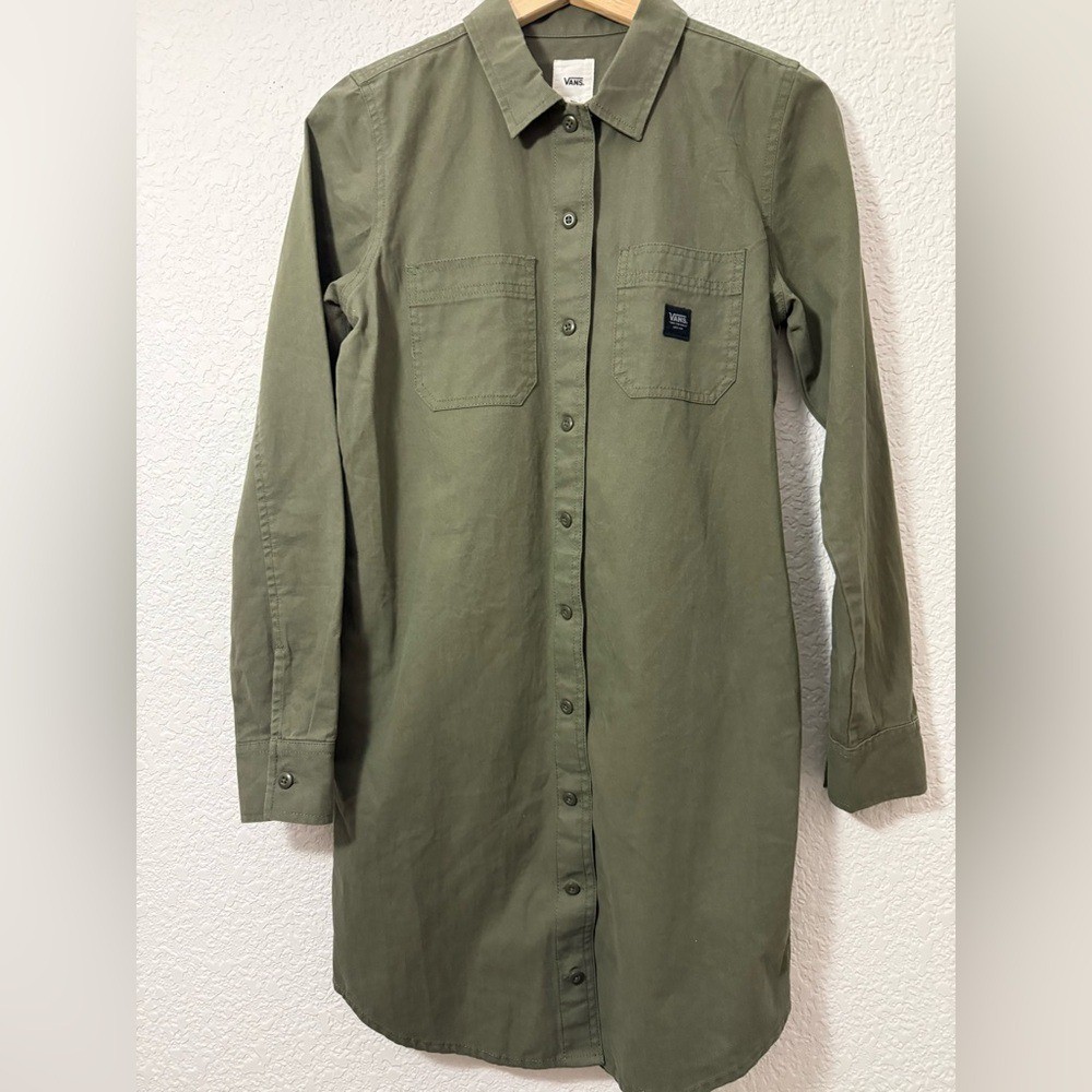 Vans Olive Green Broadway Dress | Utility Style Casual Streetwear
