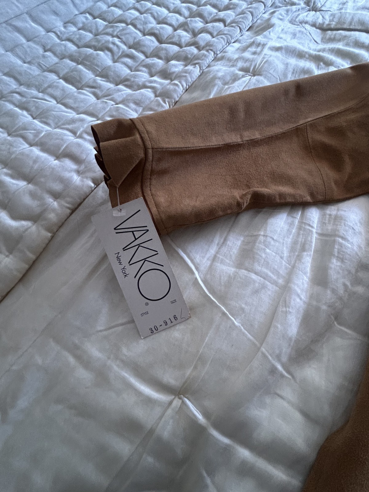 VINTAGE 1980’S VAKKO LEATHER SUEDE TOP NWT LARGE