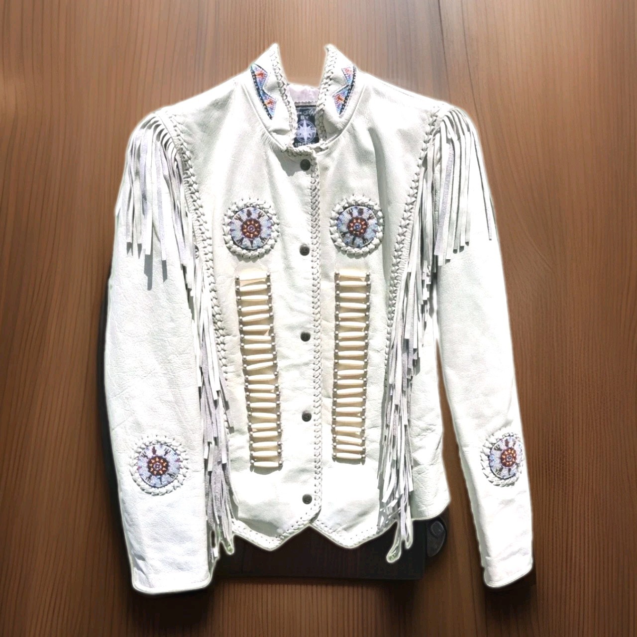 Native American Inspired Leather Jacket Ladies Xl East West Imports Festival