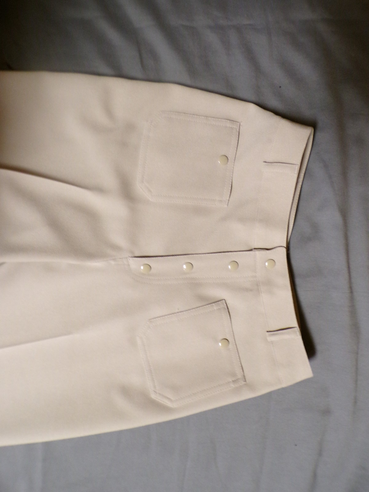 Vintage ODDS 'N ENDS Beige Size 7 Cuffed Pants Slacks Waist 28″ 1980’s
