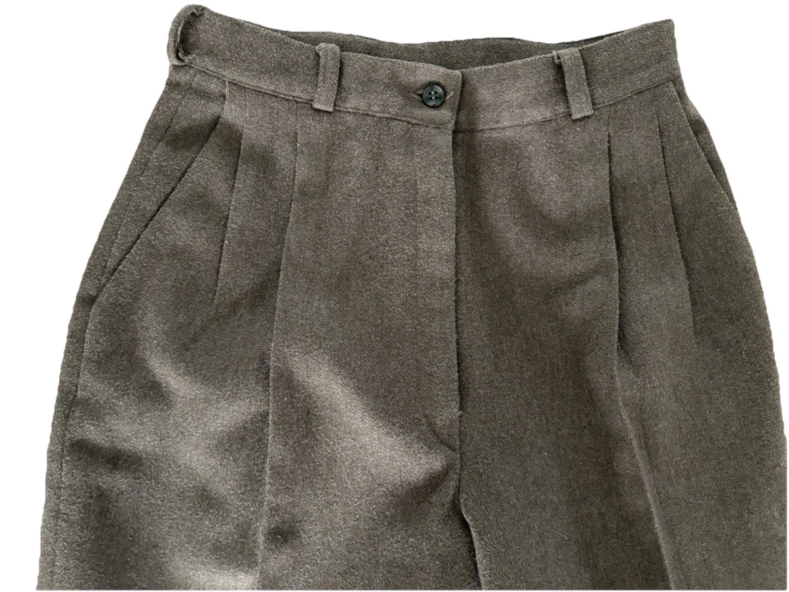 Vtg Savannah Pants Women 4 Gray Wool Pleated High Rise Slacks Trousers Pockets