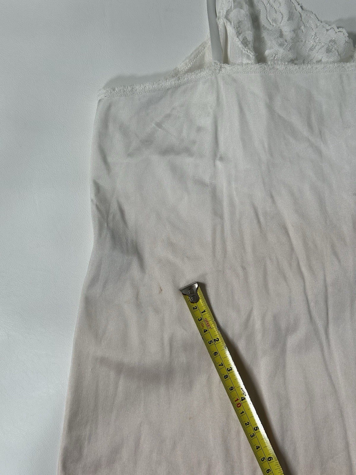 Vintage VASSARETTE Ombré White Blush Pink Silky Full Slip w/ Lace Size 28” 38/44