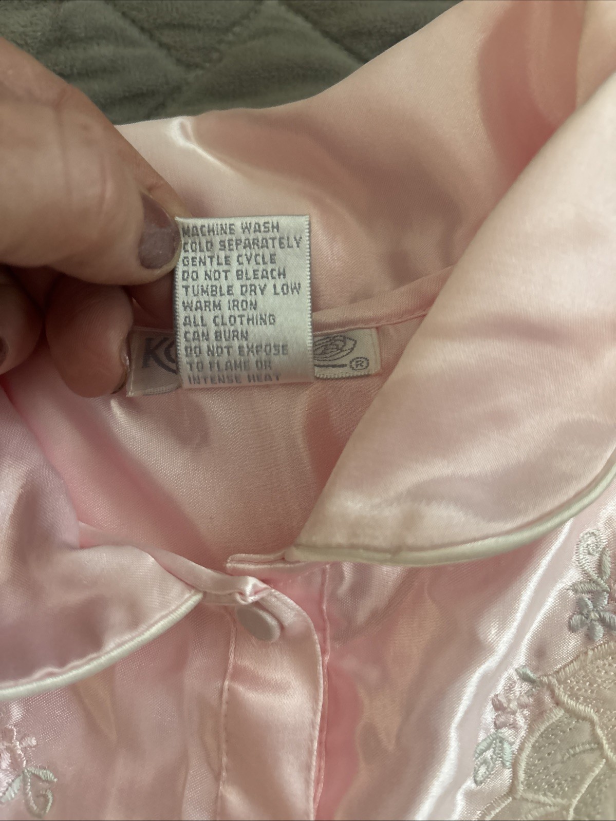 VINTAGE KOMAR Medium Long Nightgown Silky Nylon Pink New Original Tags