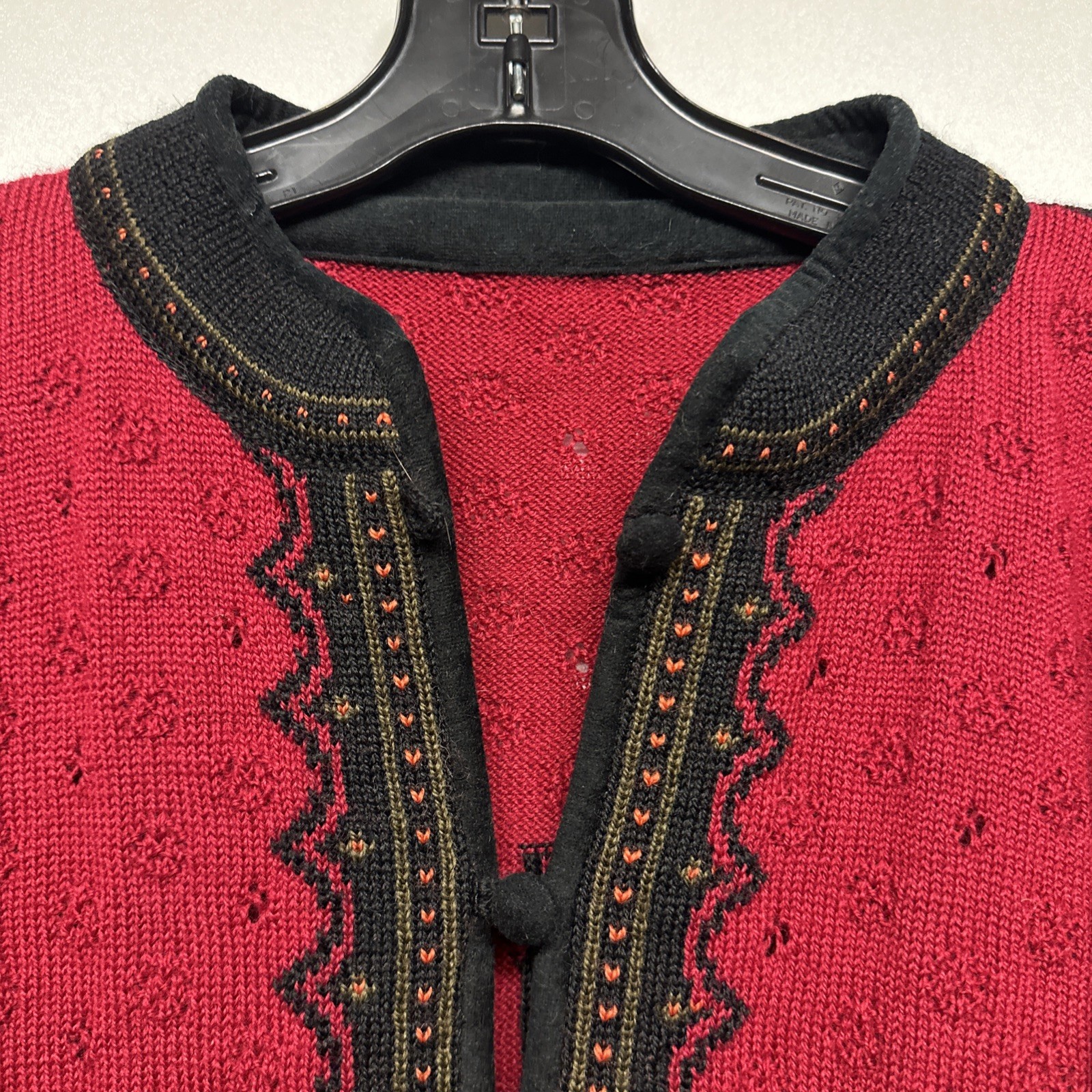 Women’s Dale Norway Red 100% Wool Sweater Ladies Large L Cardigan Dale Casual