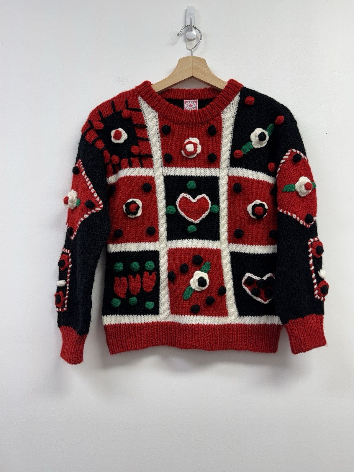 90s SISTER SISTER 3D Ugly Holiday Sweater Small 7/8 (Womens XXS/XS) READ