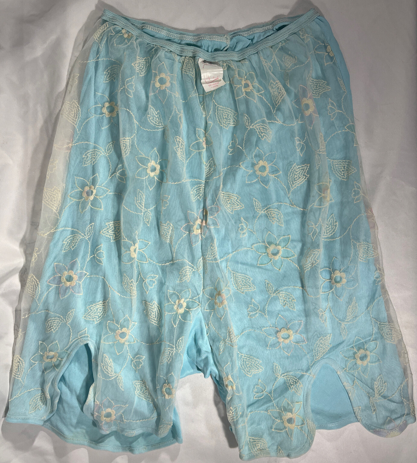 50s Panties Knickers Mistra Shadow Panel Underwear Size 7 Blue