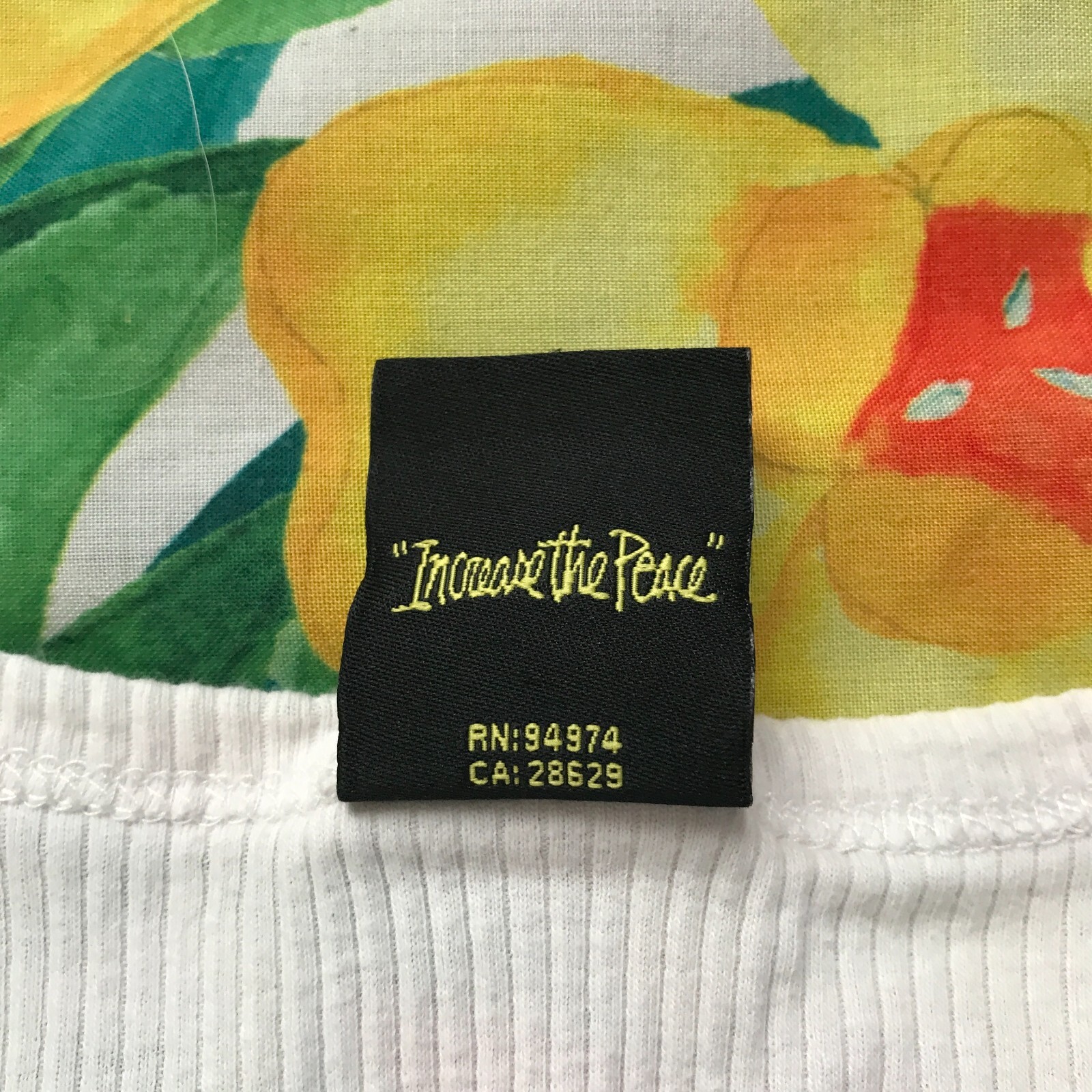 Vintage Women’s Stussy Stüssy Increase the Peace Rap Graphic Ribbed Tank Top M