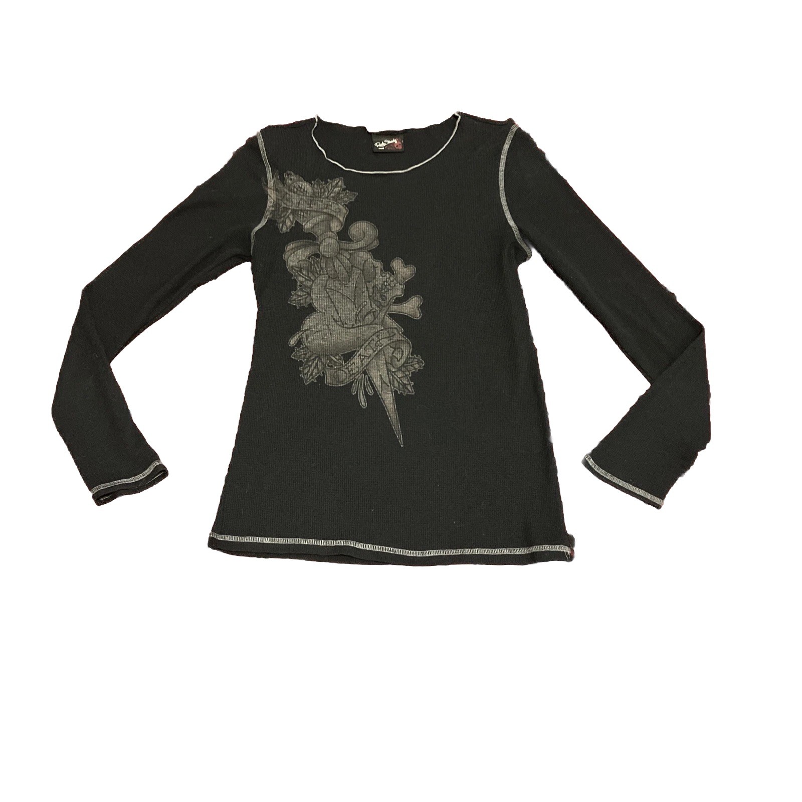 Vintage Rock And Roll Thermal Woman’s Small USA Life Death