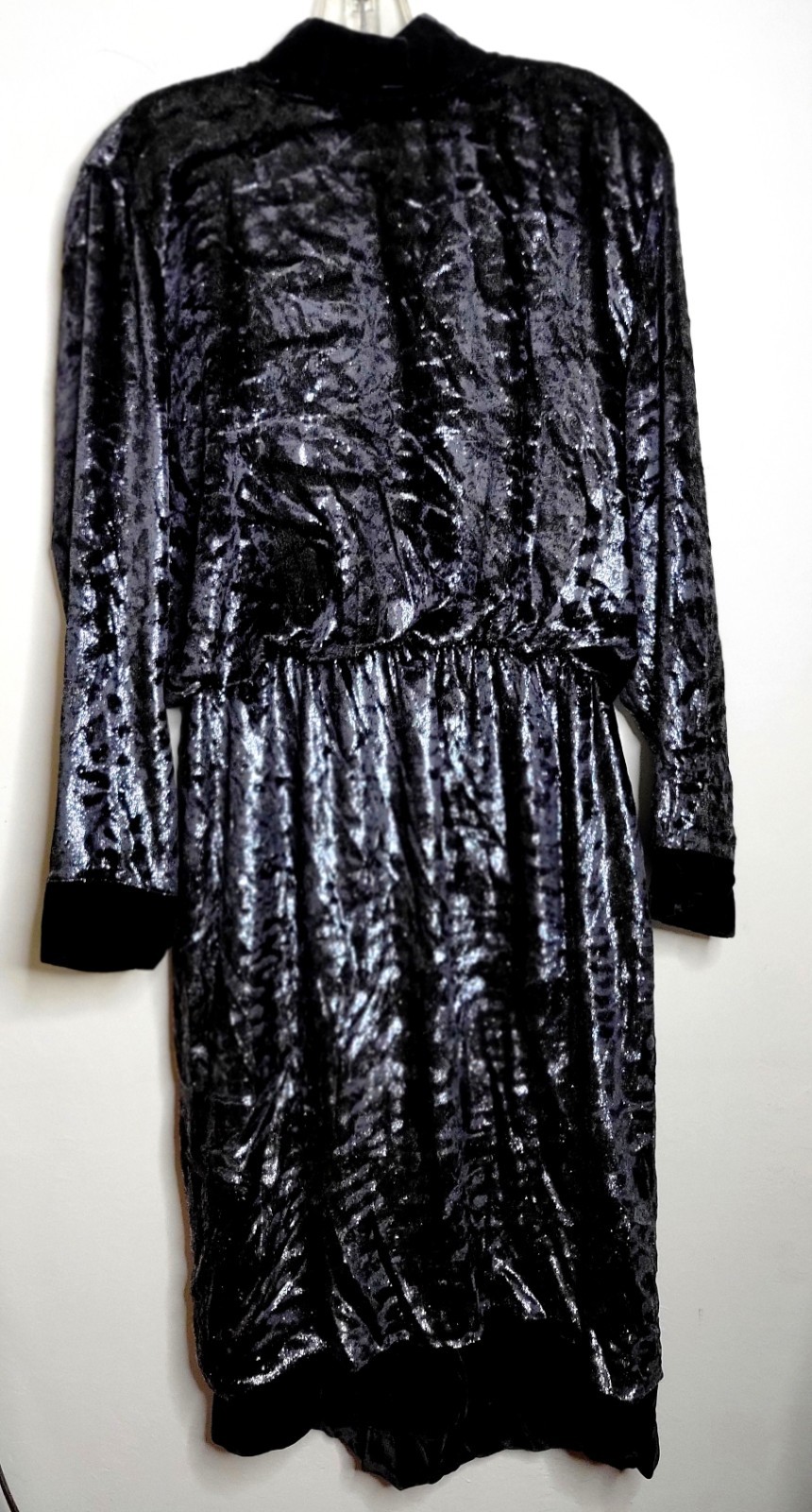 VINTAGE Jean-Louis Scherrer Stunning Black Glitter Gown, Made in France 472434