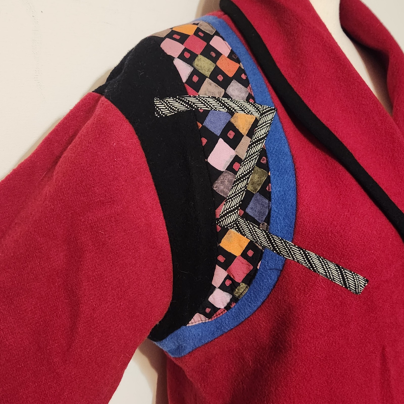 Vintage Canvasbacks Lutton & Horsfield Wool Retro Patchwork Jacket SZ S/M