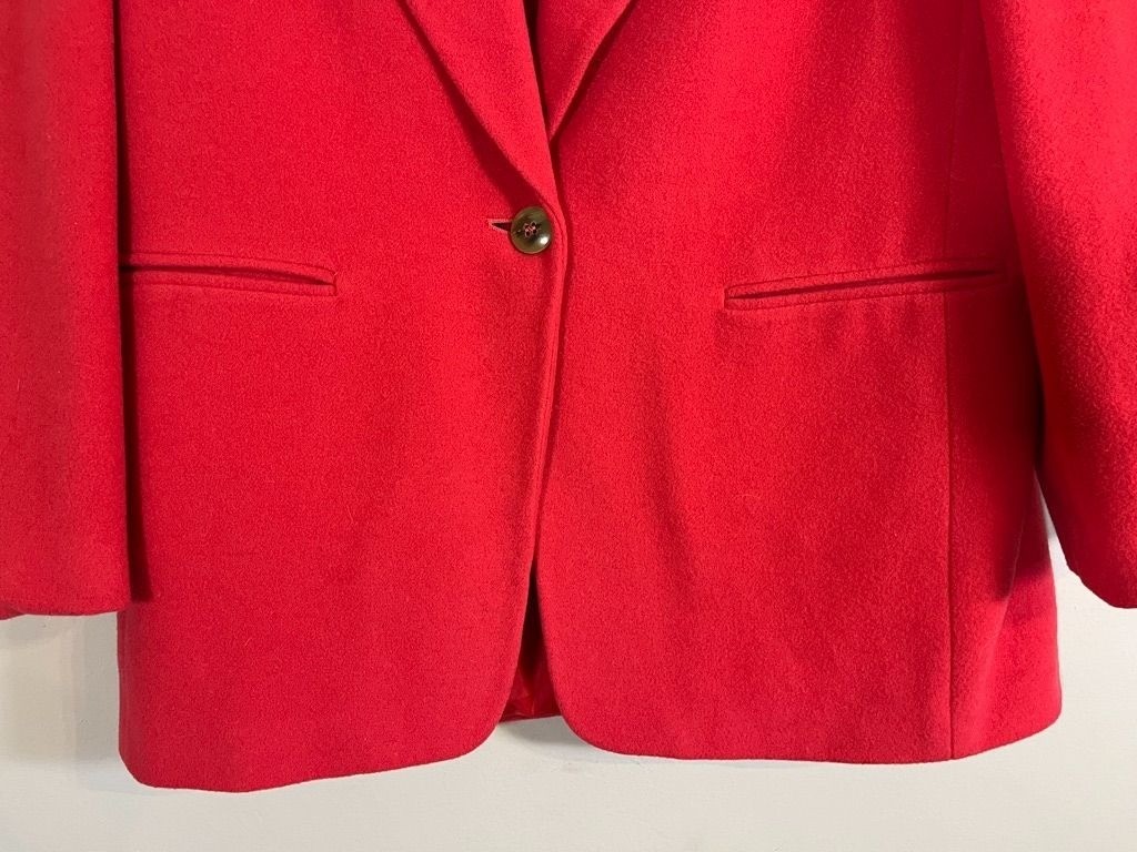 Vintage Wool Jacket Pink 10 Neutral Cashmere 80s Retro Mod Classic Preppy Chic