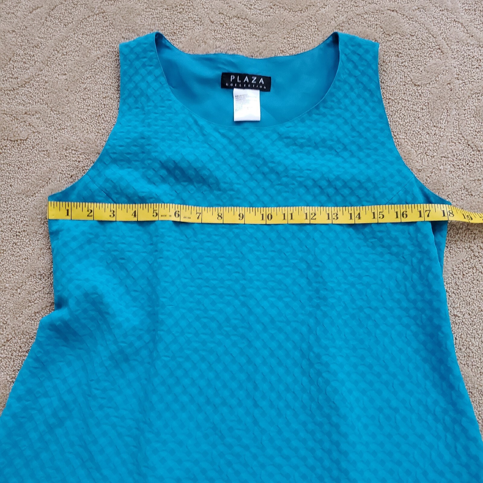 Vintage Plaza Collection Two Piece Dress Sheath And Jacket Set Size 10 Aqua Blue