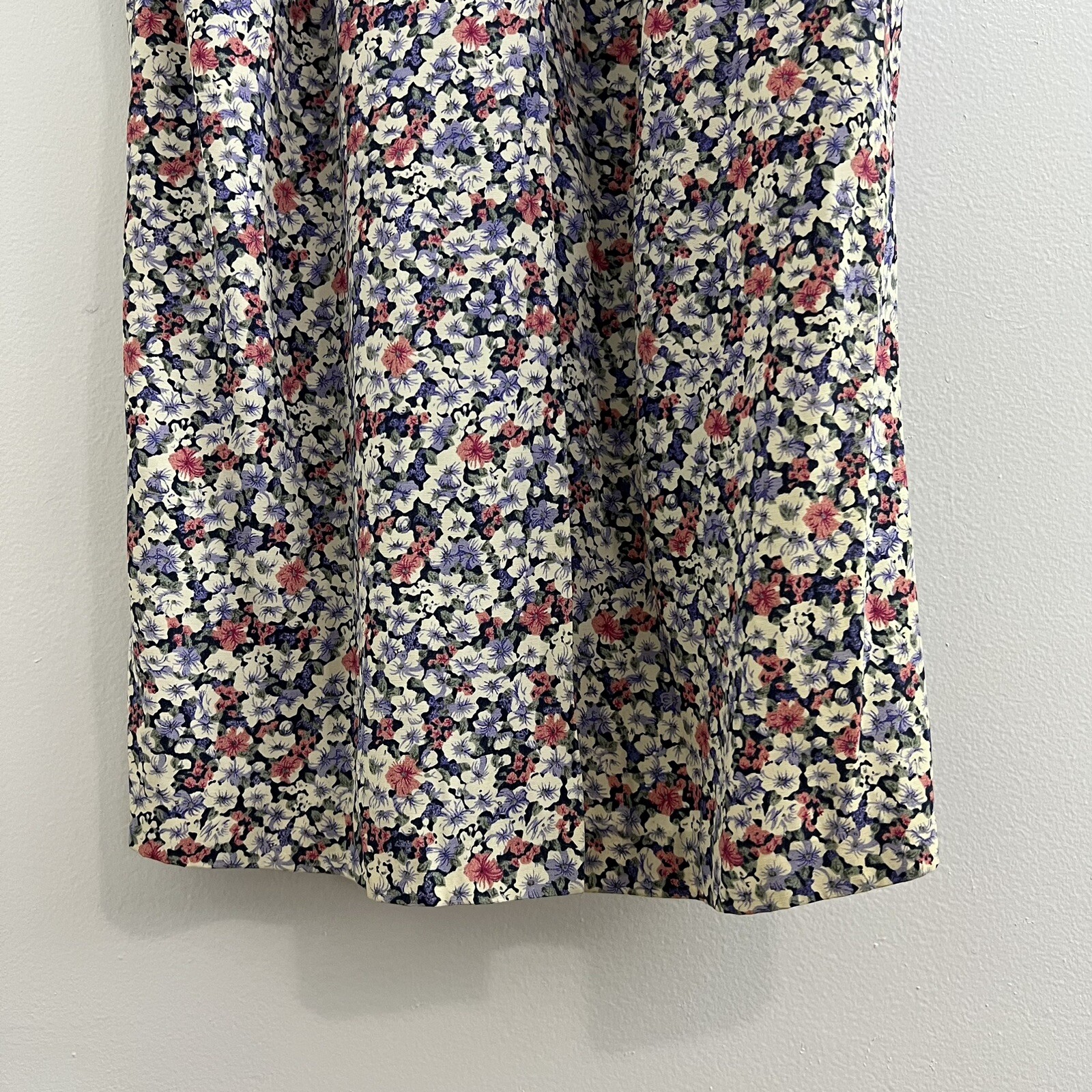 Atina By Karon Crosby Vintage Cottagecore Lace Collar Floral Modest Dress Sz 12