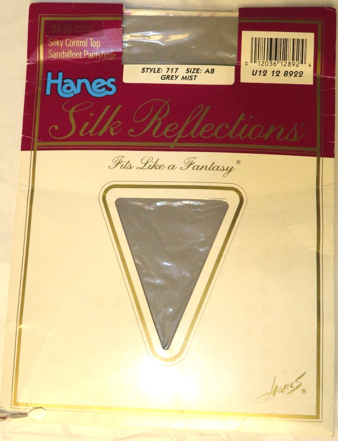 Nos Vintage Hanes Silk Reflections Grey Mist Nylons Pantyhose Dance Silky Gray A