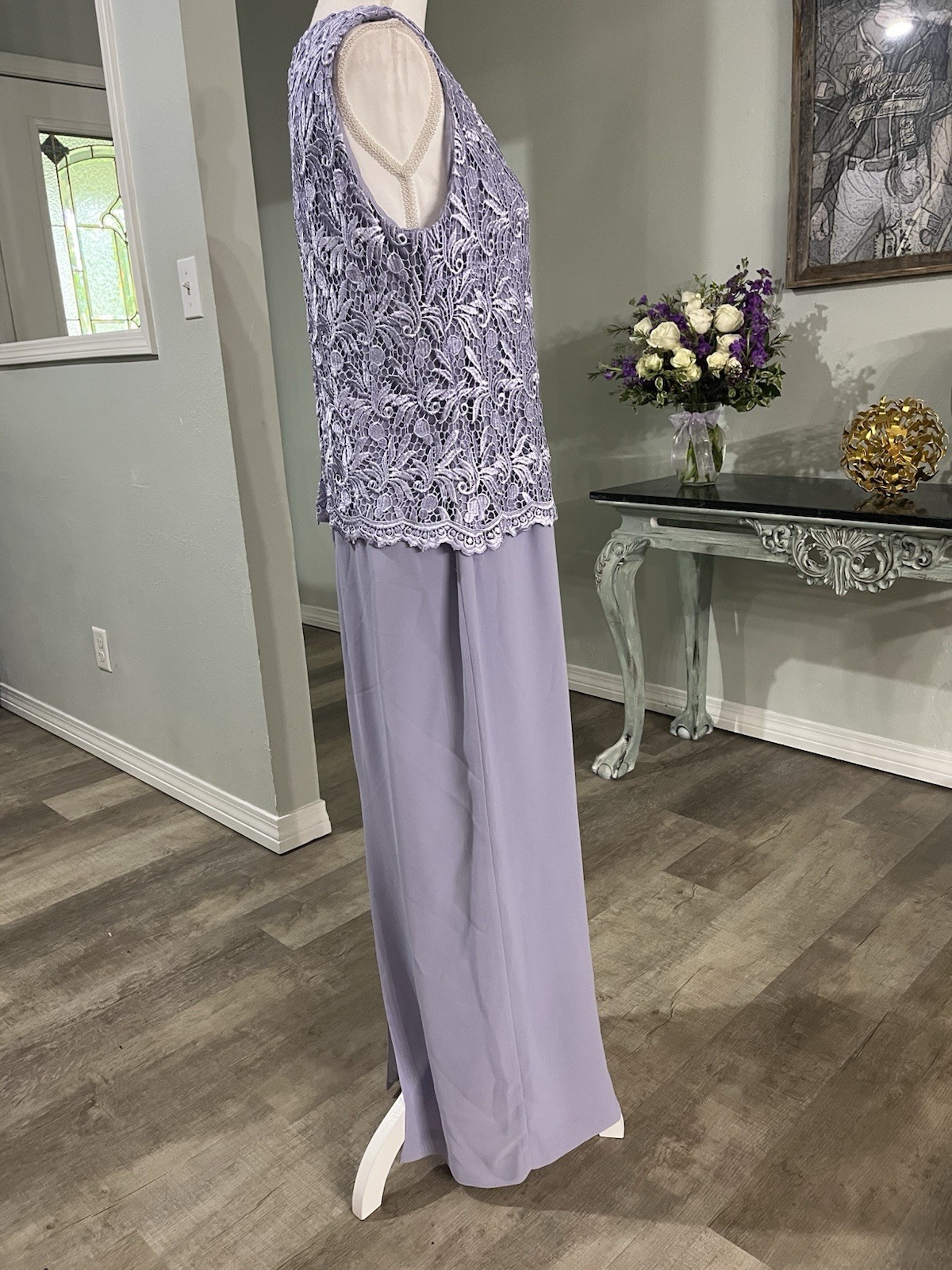 Vintage Karen Miller New York Purple Lace Mother of the Bride Dress Size 14