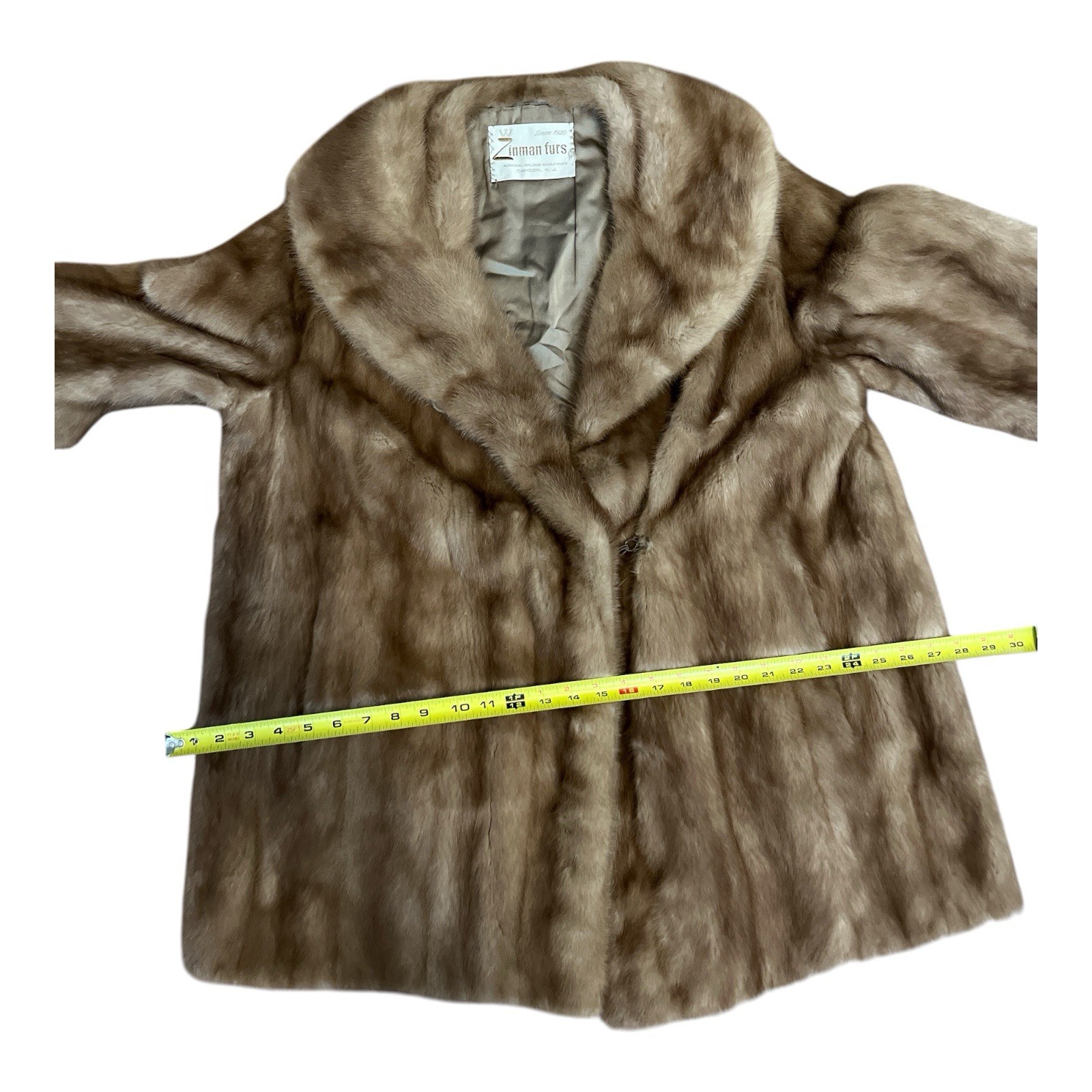 Zinman Furs Vintage Mink Stroller/Walking Coat Palomino Women’s Custom T4